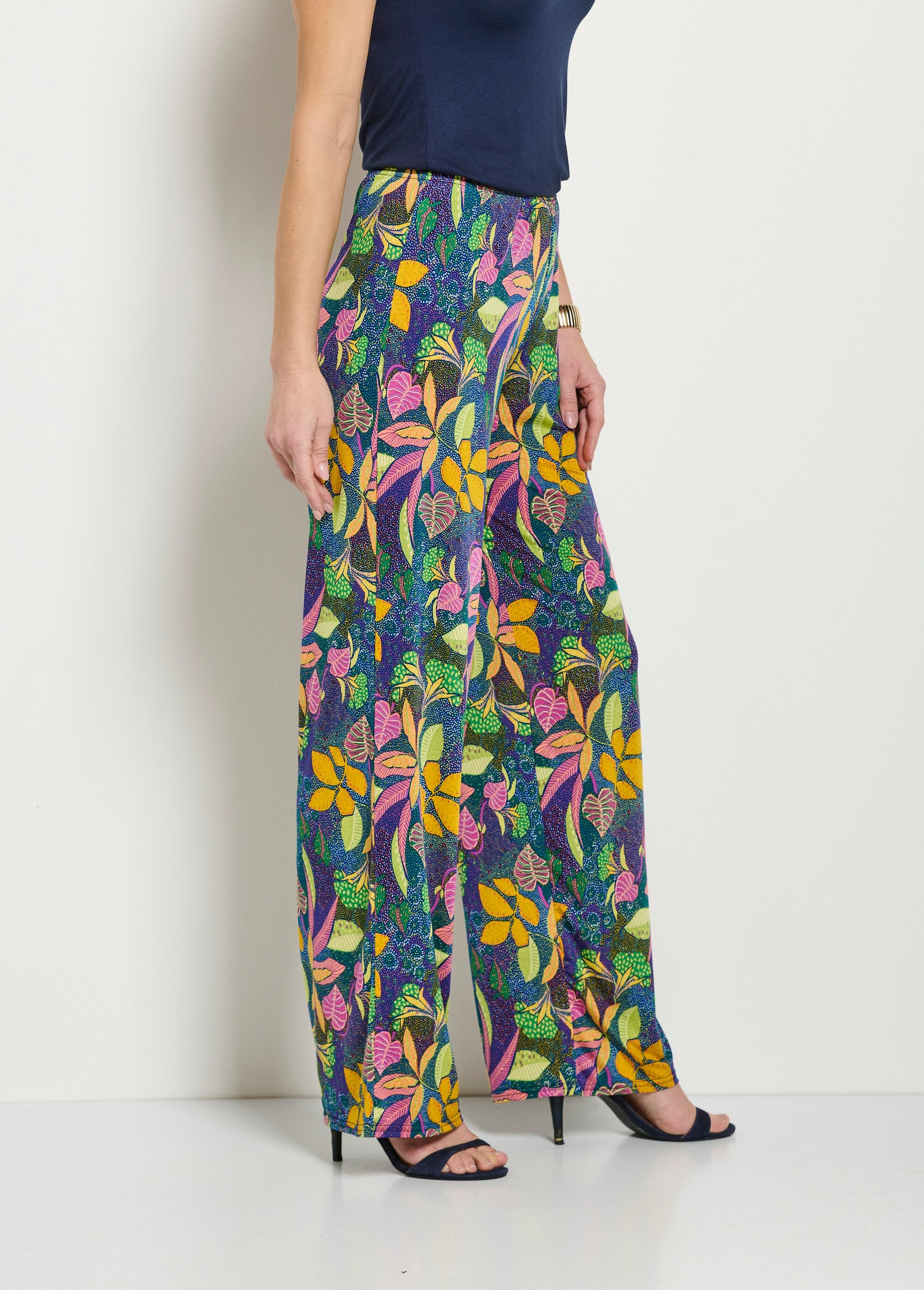 Pantaloni_fluidi_con_vita_elasticizzata_in_maglia_Rose_et_jaune_DR1_slim