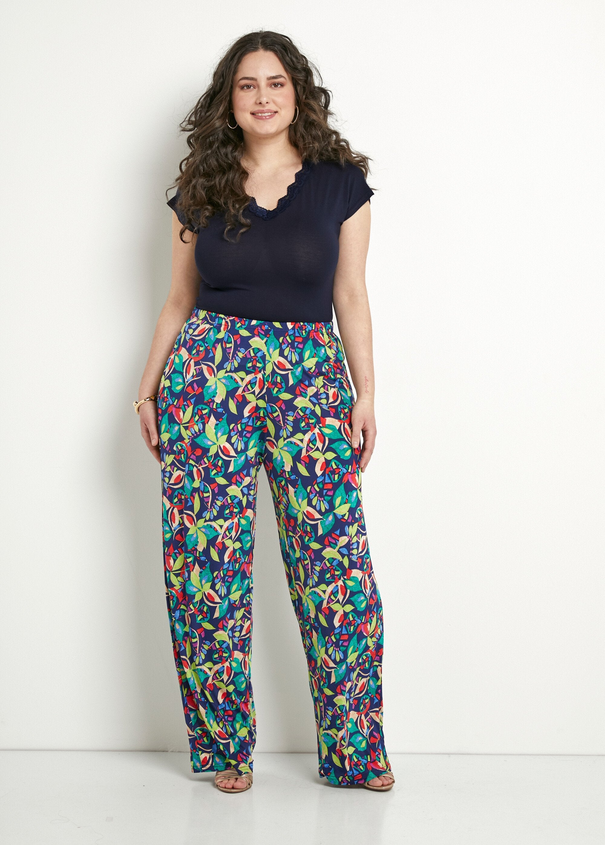 Pantaloni_fluidi_con_vita_elasticizzata_in_maglia_Marine_et_vert_SF1_curvy