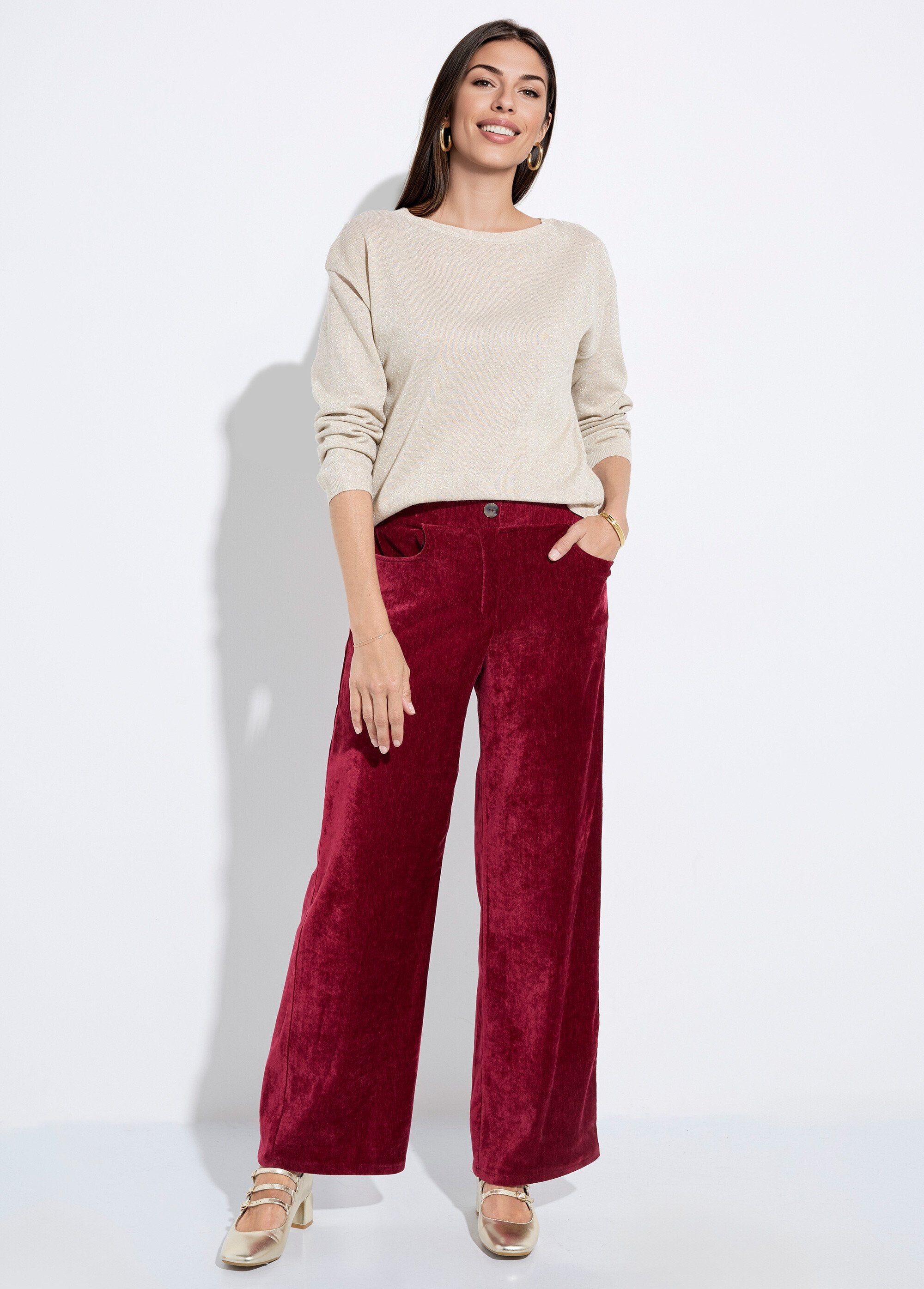Pantaloni_a_gamba_larga_in_velluto_a_coste_elasticizzato_Bordeaux_SF1_slim