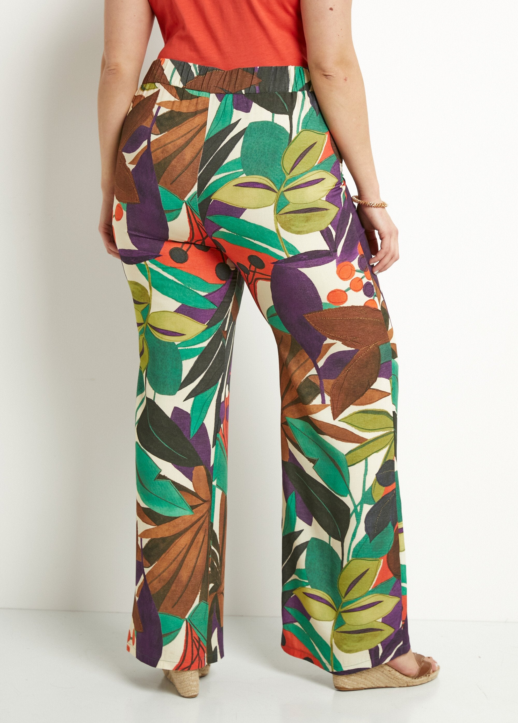 Pantaloni_a_gamba_larga_con_elastico_stampato_in_vita_Multicolore_DO1_curvy