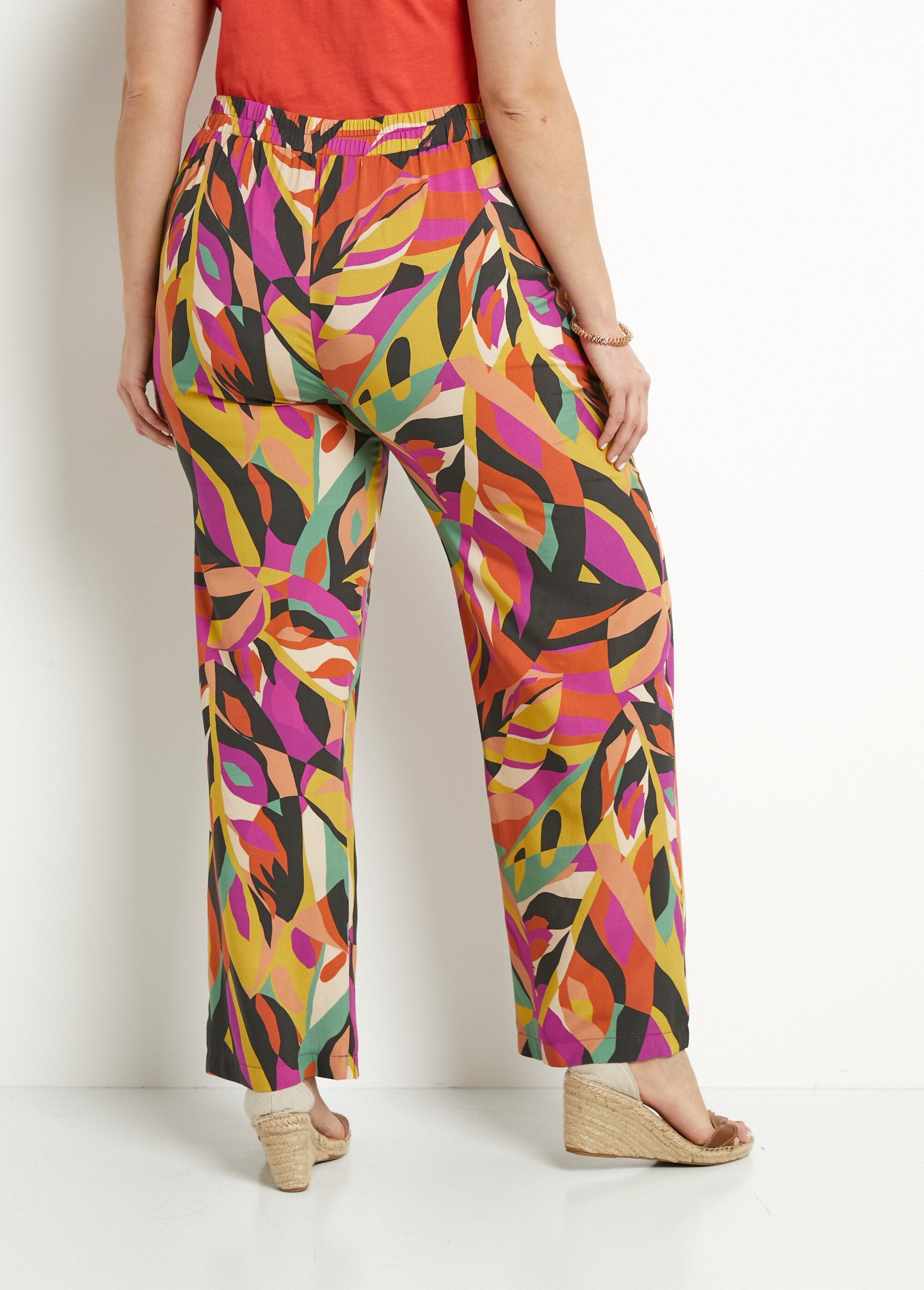 Pantaloni_a_gamba_larga_con_fascia_semielastica_stampata_in_vita_Multicolore_DO1_curvy