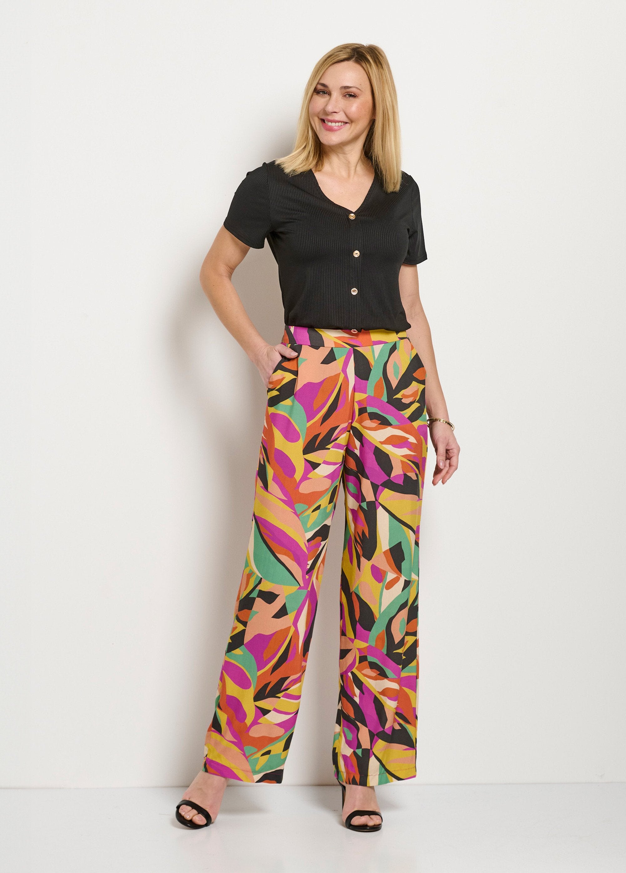 Pantaloni_a_gamba_larga_con_fascia_semielastica_stampata_in_vita_Multicolore_SF1_slim