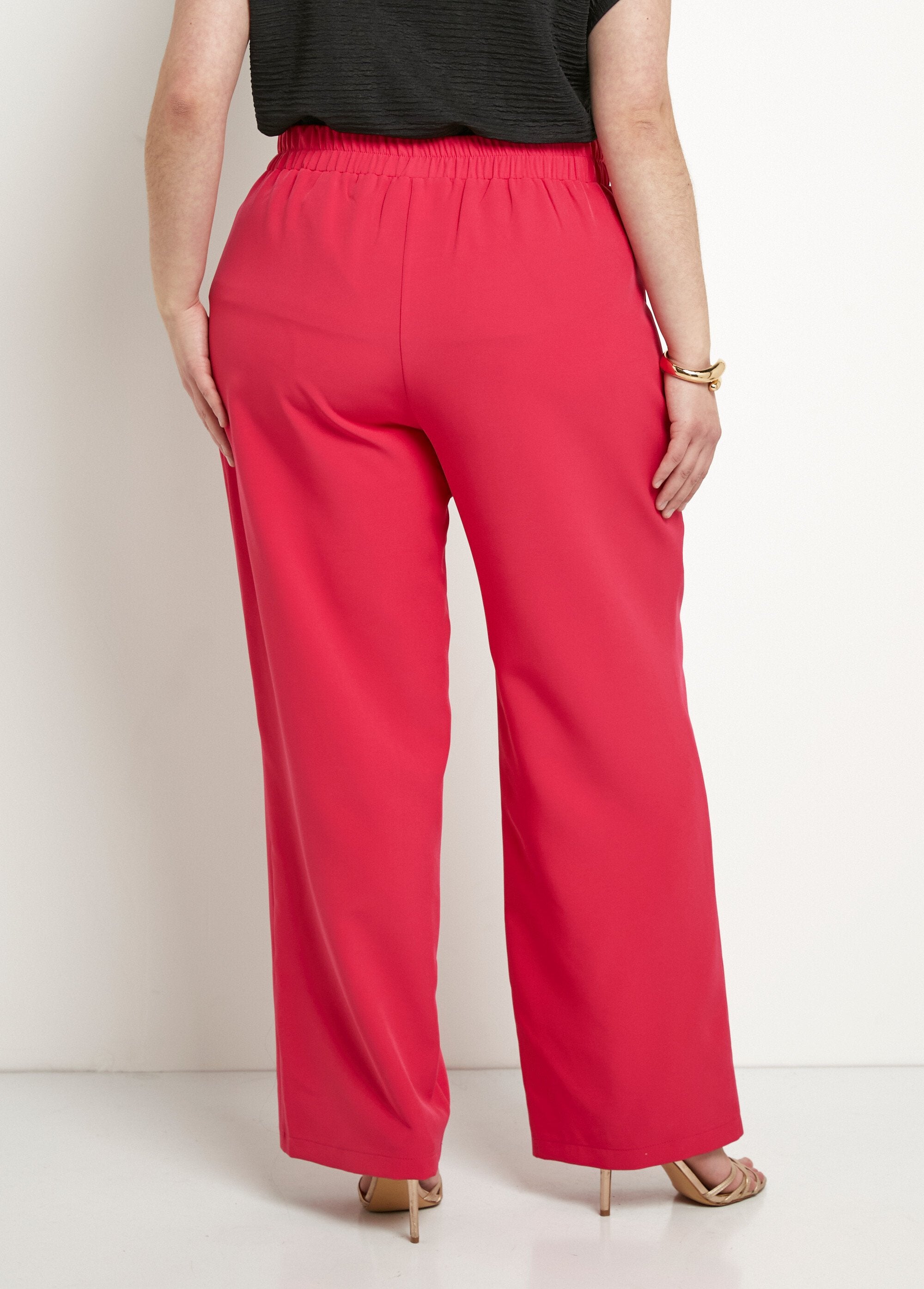 Pantaloni_tinta_unita_a_gamba_larga_con_vita_semi-elasticizzata_Fuchsia_DO1_curvy