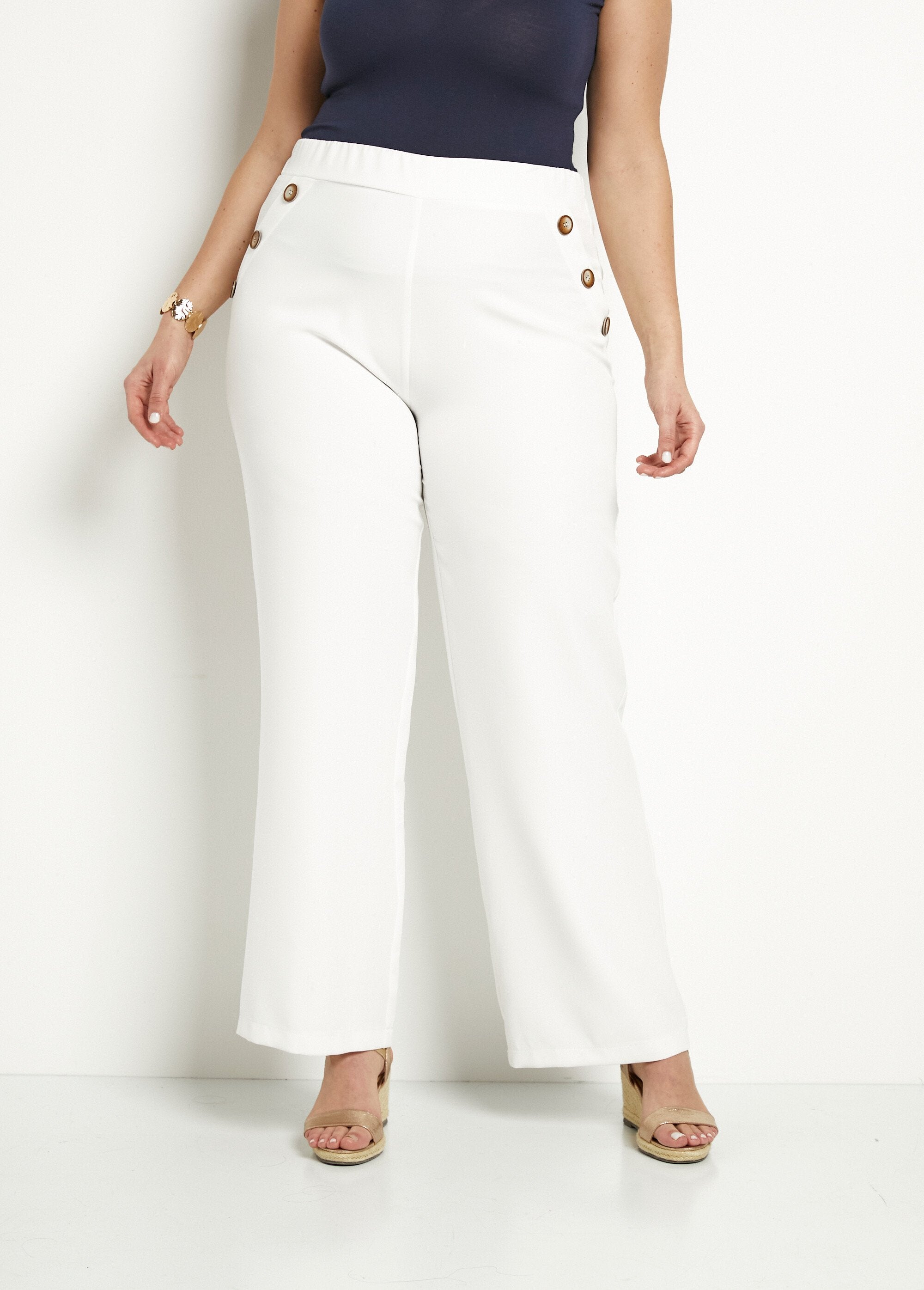 Pantaloni_tinta_unita_a_gamba_larga_con_vita_semi-elasticizzata_Blanc_FA1_curvy
