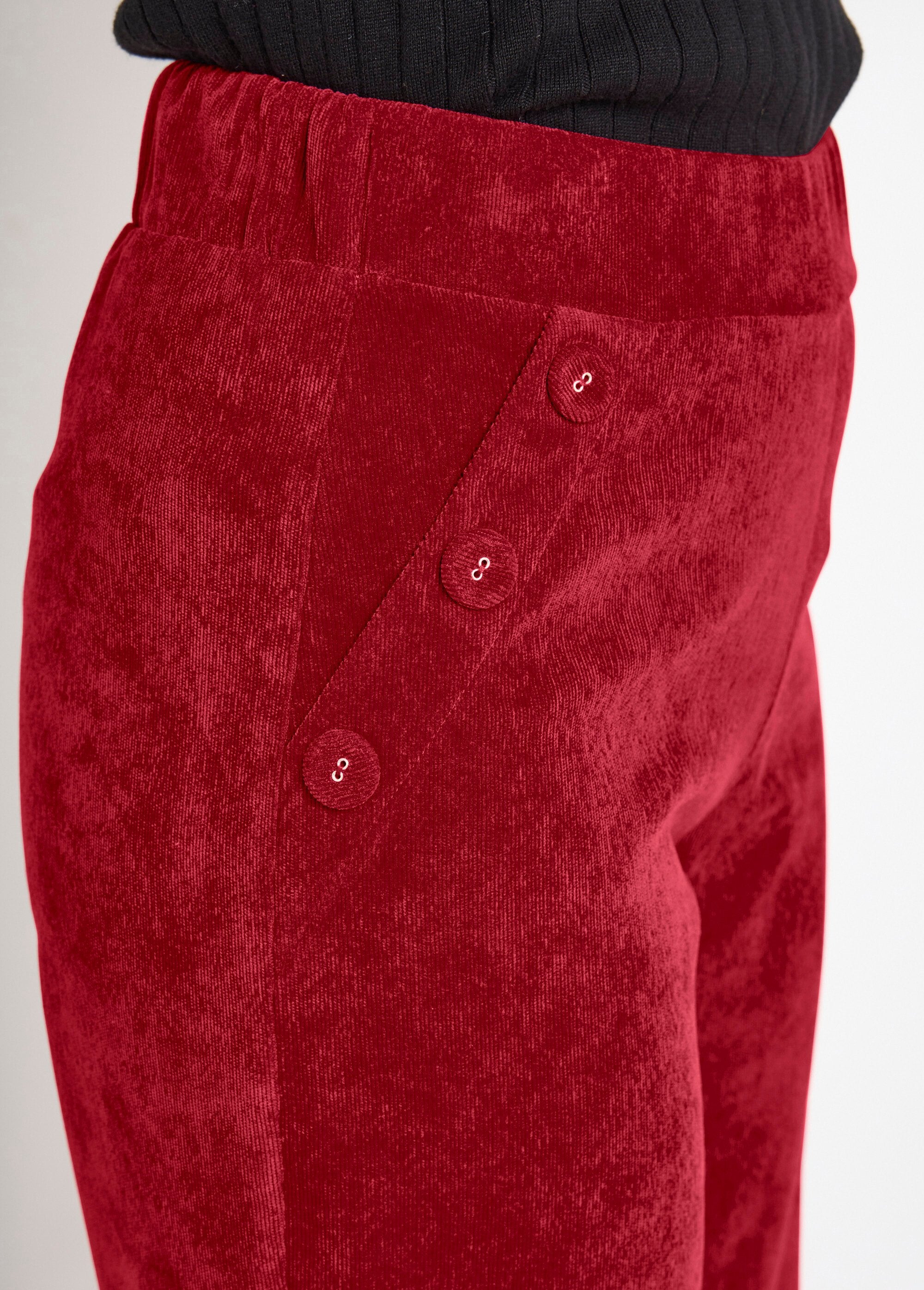 Pantalon_large_velours_milleraies_ceinture_semi-élastiquée_Cassis_DE1_slim