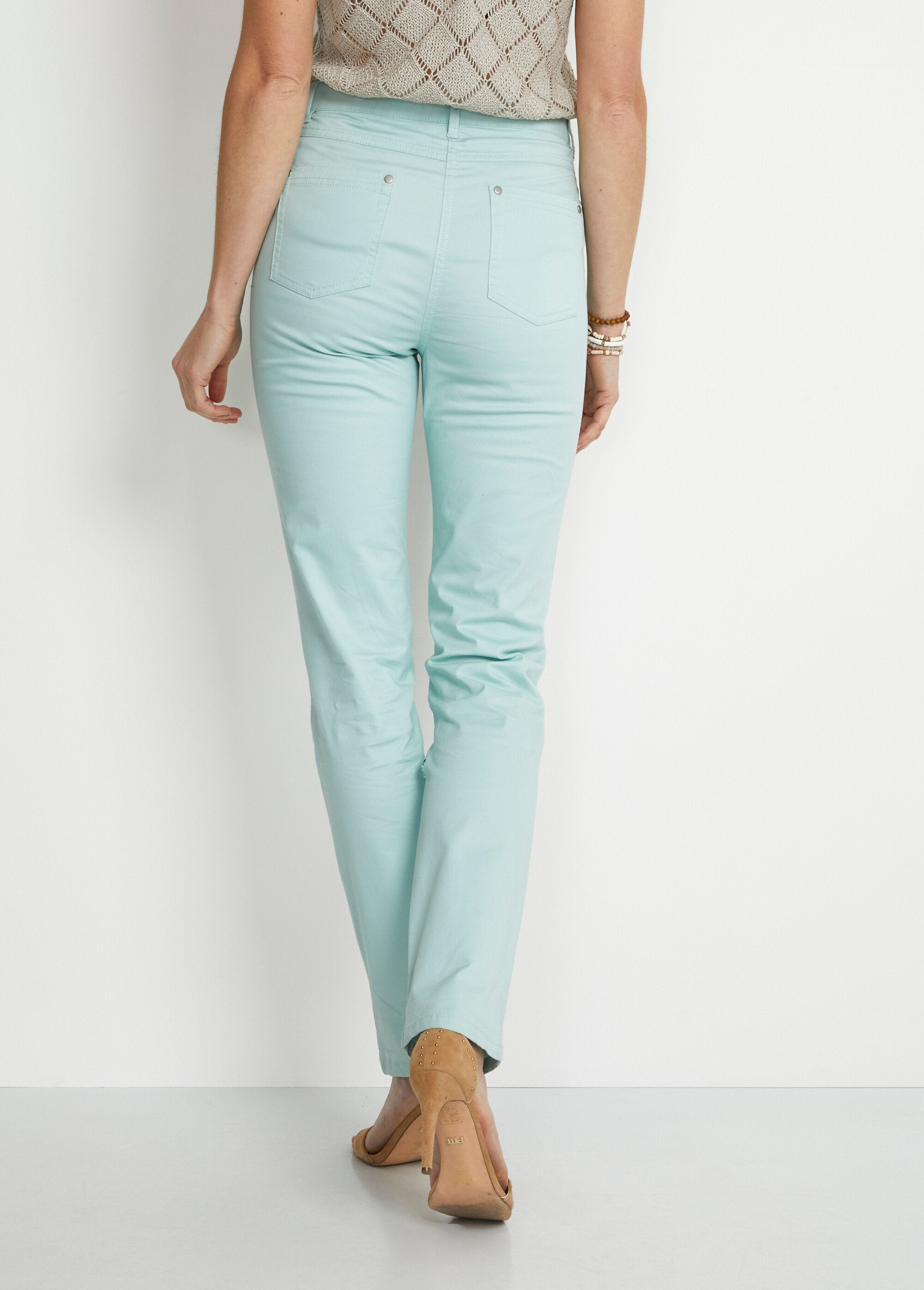 Pantaloni_5_tasche_a_gamba_dritta_in_cotone_elasticizzato_Vert_d'eau_DO1_slim