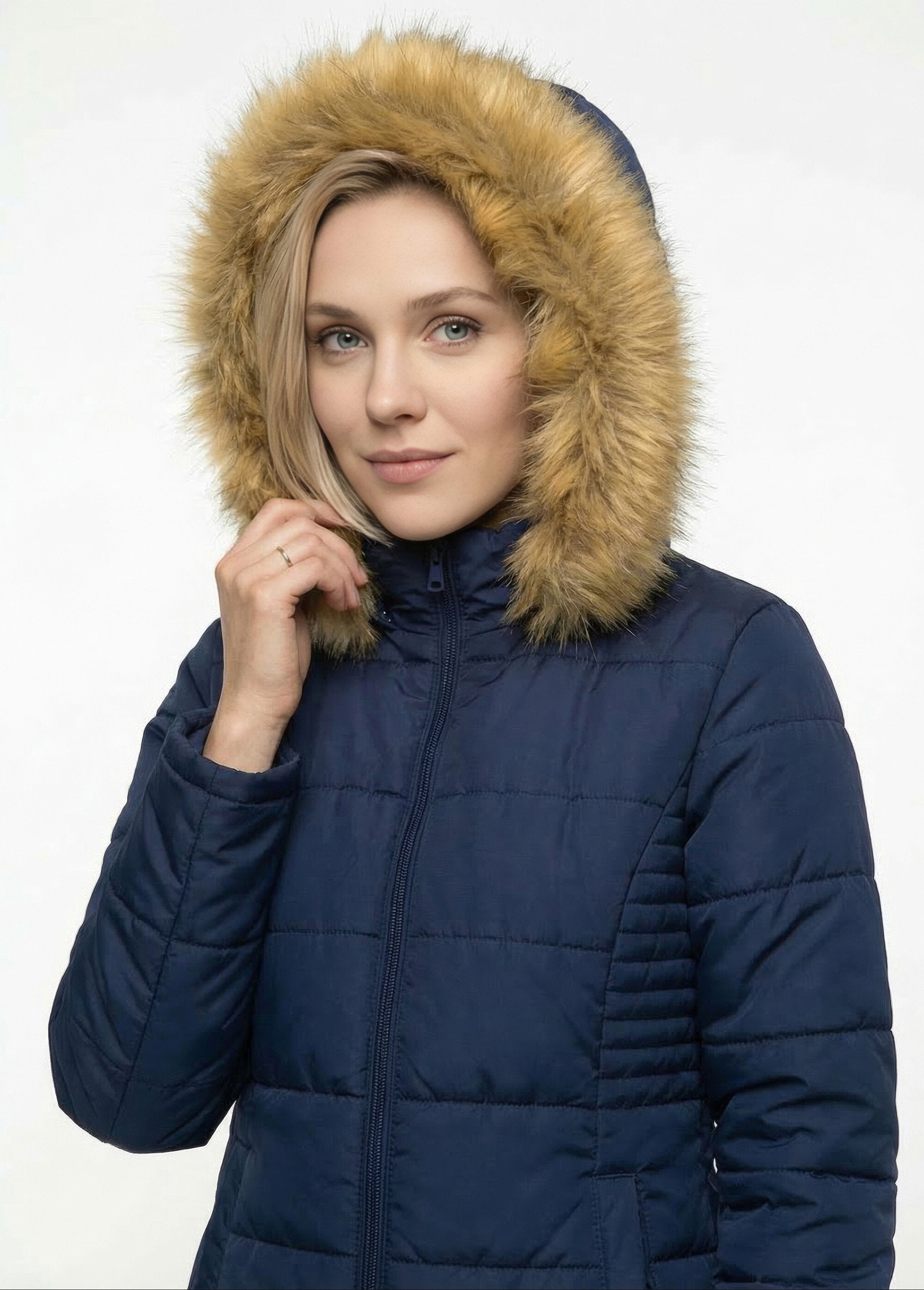 Parka_trapuntato_con_cappuccio_in_pelliccia_Marine_DE1_slim