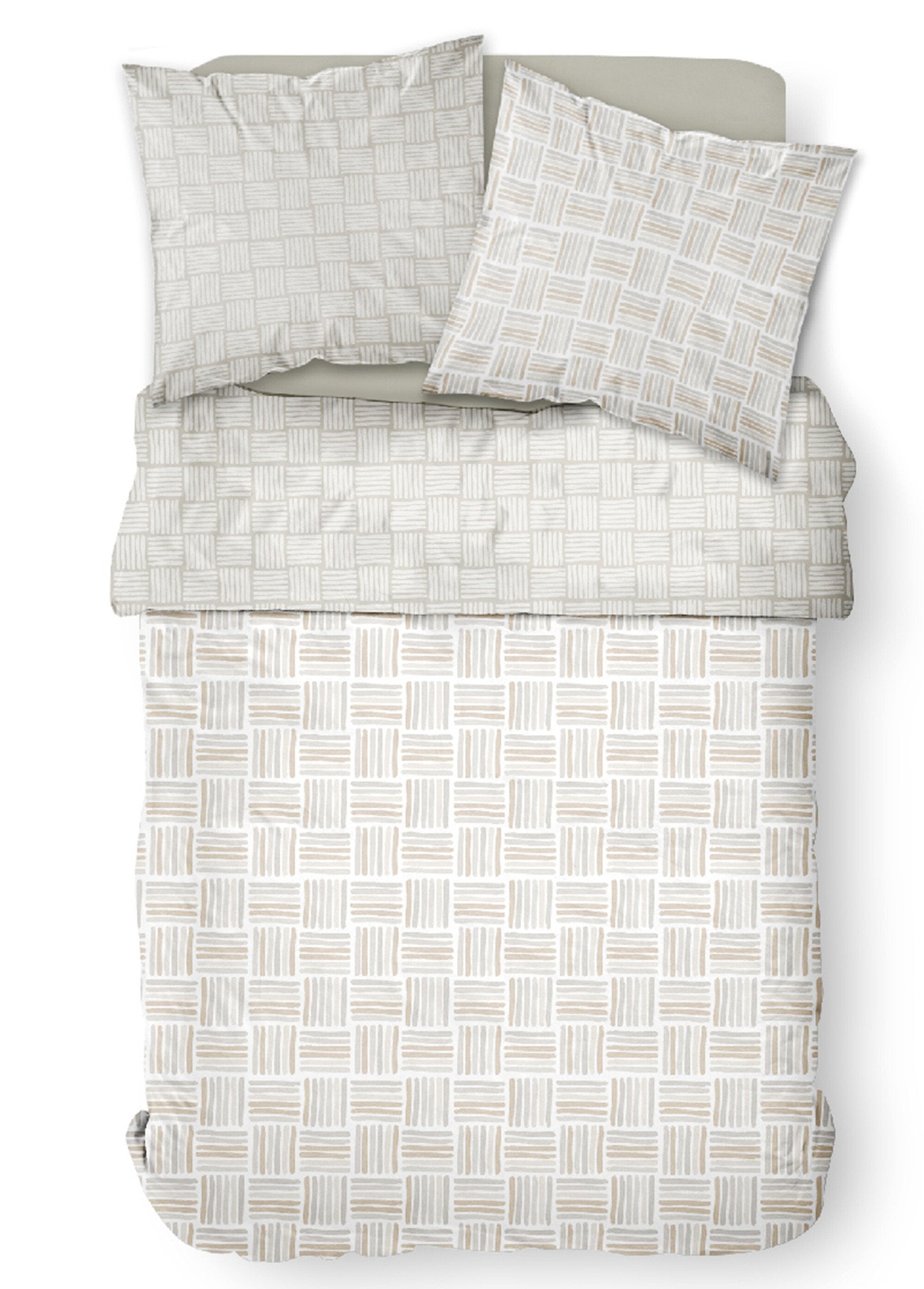 Set_in_puro_cotone_240_x_220_cm,_Quadrati_Beige_DE1_slim