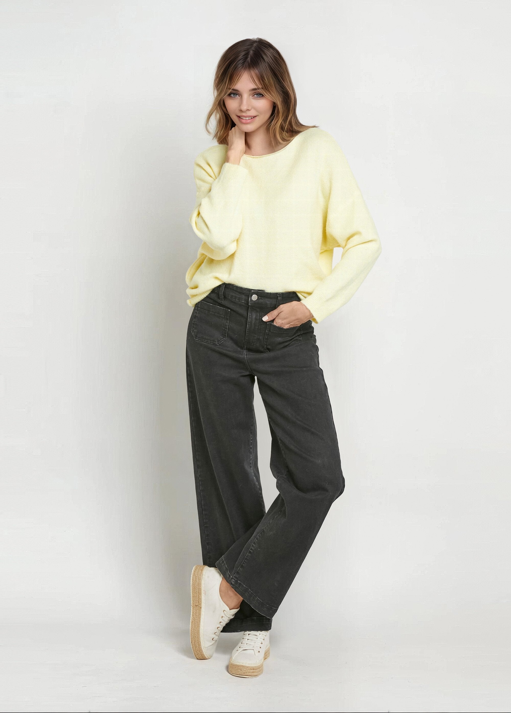 Maglione_in_lana_calda,_collo_a_barchetta_Jaune_clair_SF1_slim