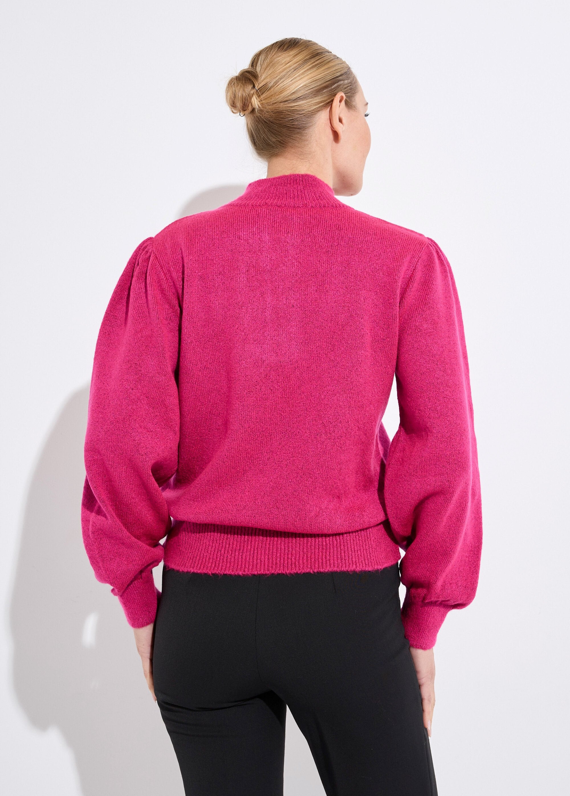 Caldo_maglione_button-down_a_collo_alto_Fuchsia_DO1_slim