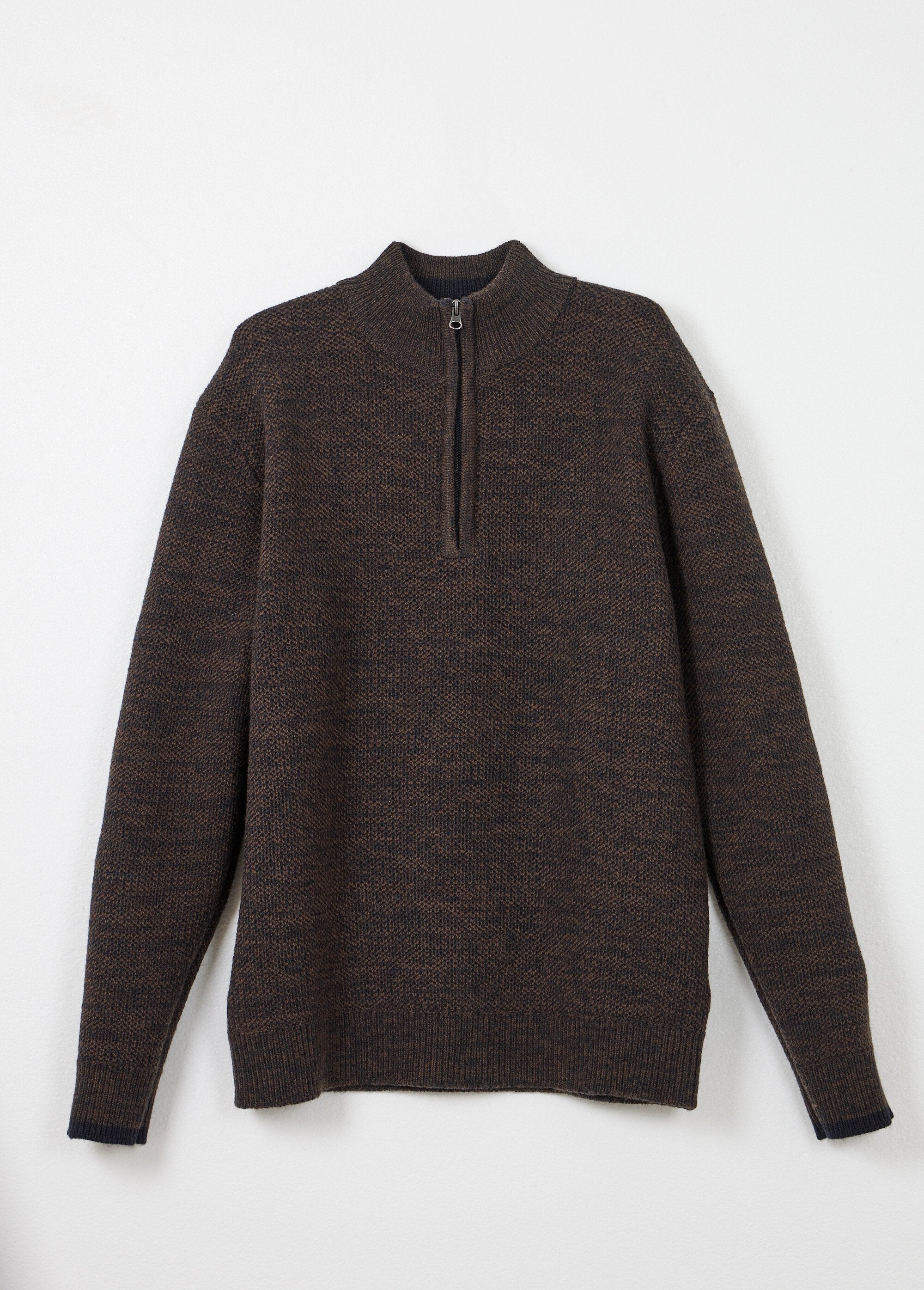 Maglione_con_zip_a_collo_alto_in_lana_screziata_Marron_AP1_slim