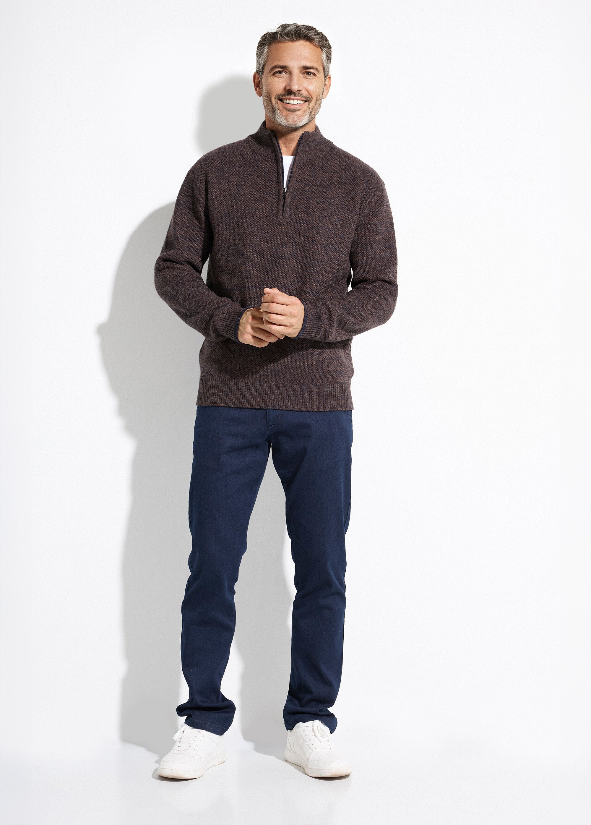 Maglione_con_zip_a_collo_alto_in_lana_screziata_Marron_SF1_slim