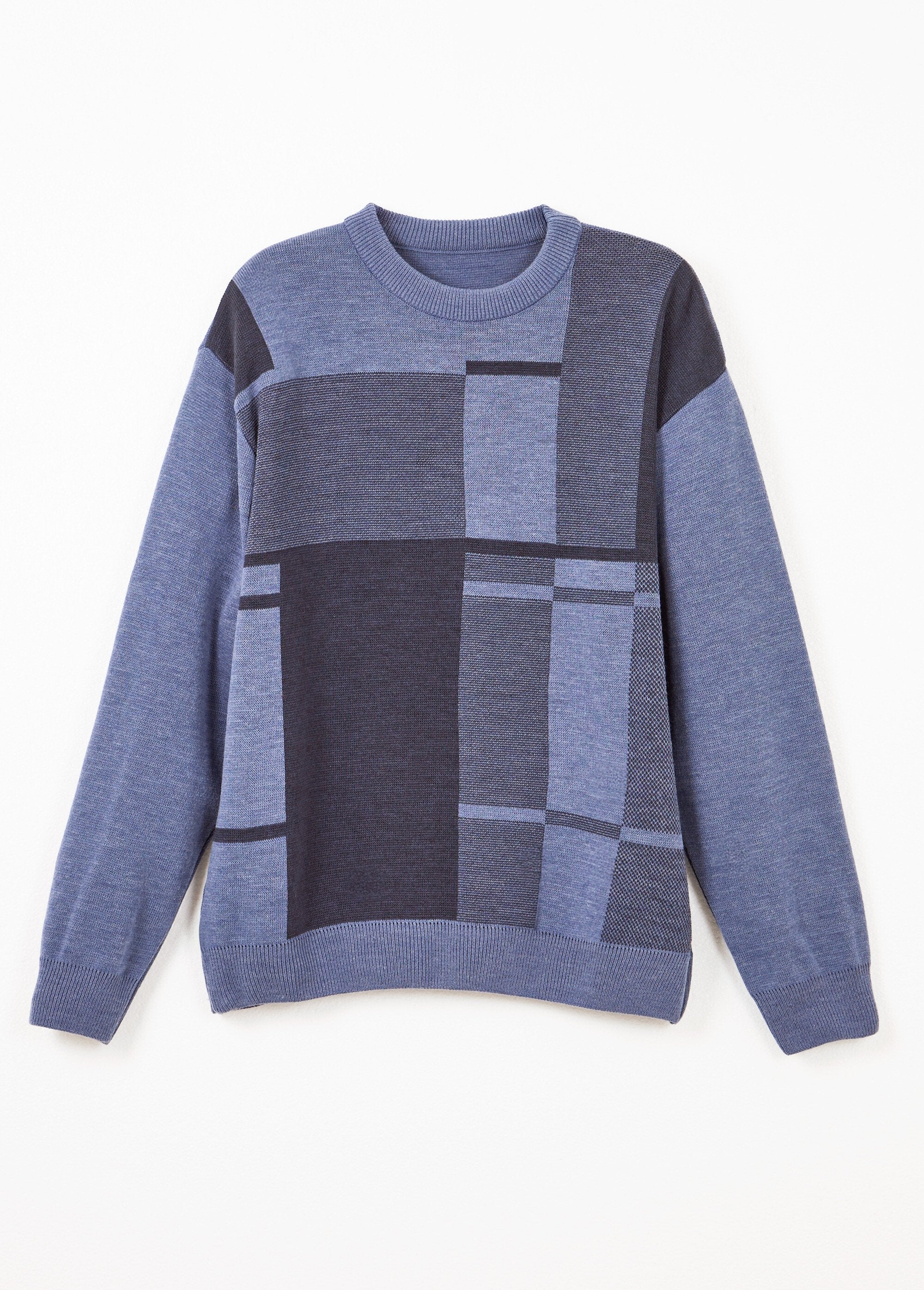 Maglia_a_maniche_lunghe_in_lana_jacquard_con_scollo_rotondo_Bleu_AP1_slim