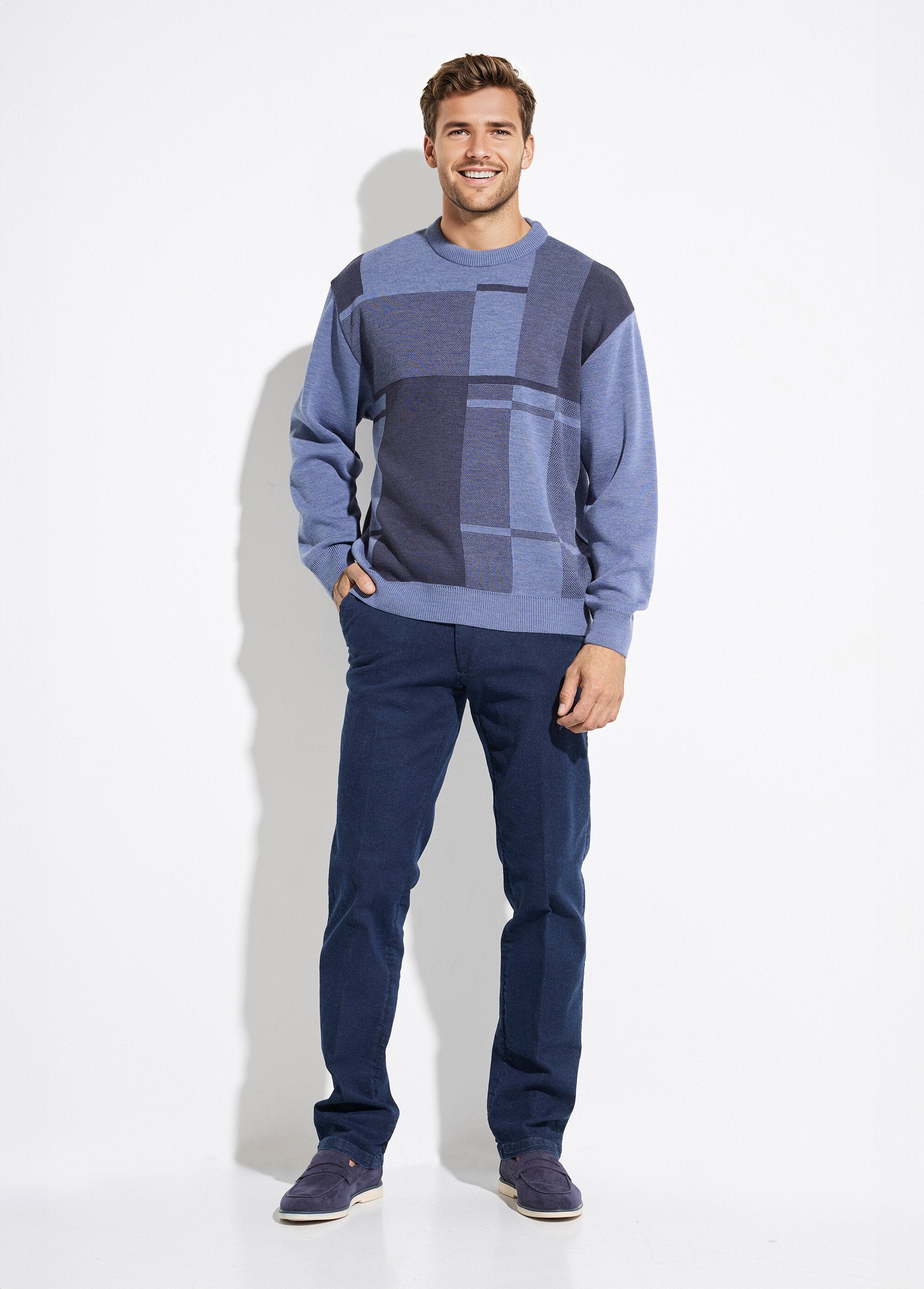 Maglia_a_maniche_lunghe_in_lana_jacquard_con_scollo_rotondo_Bleu_SF1_slim