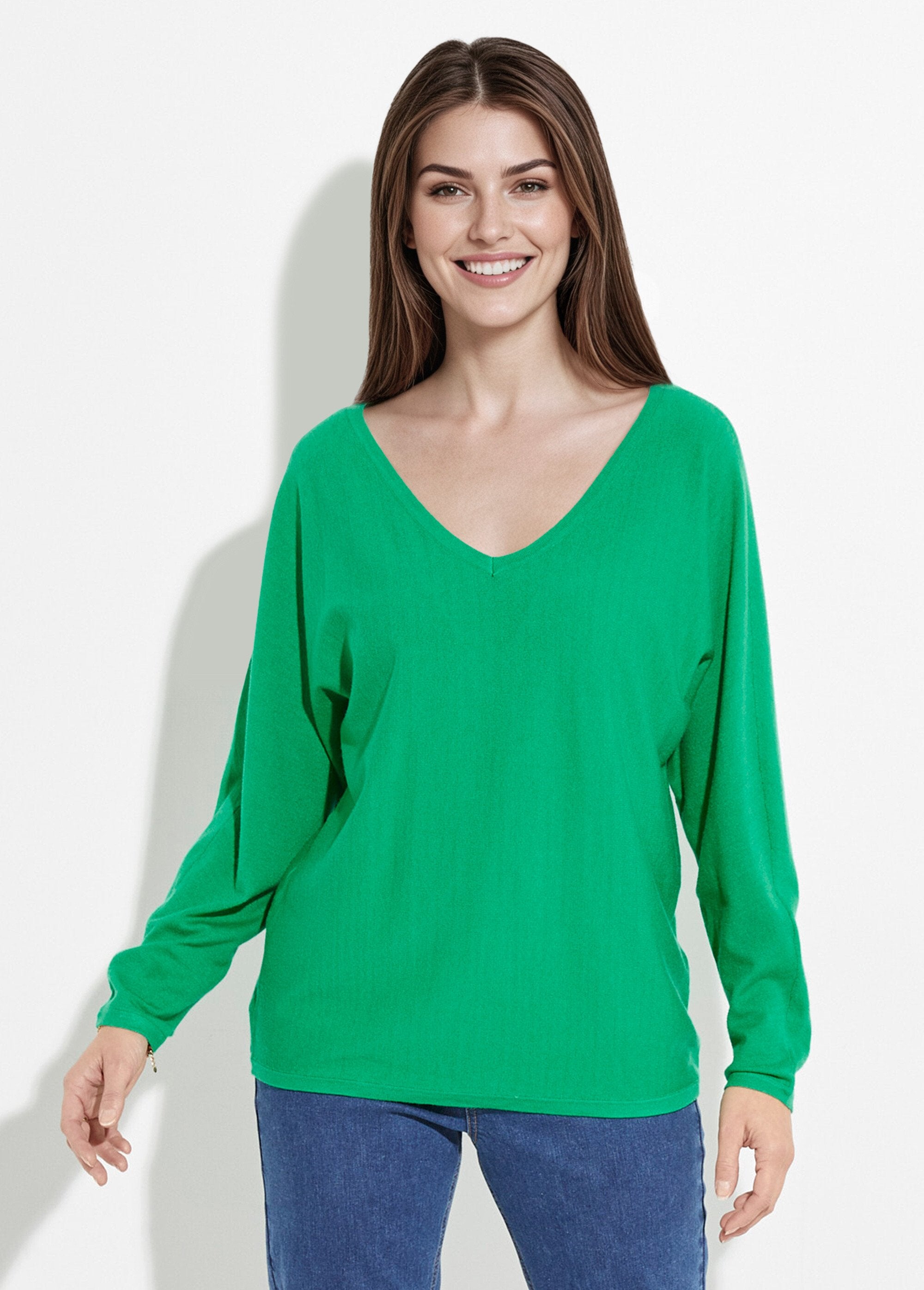 Maglia_con_scollo_a_V,_maglia_fine,_eco-responsabile_Vert_vif_FA1_slim