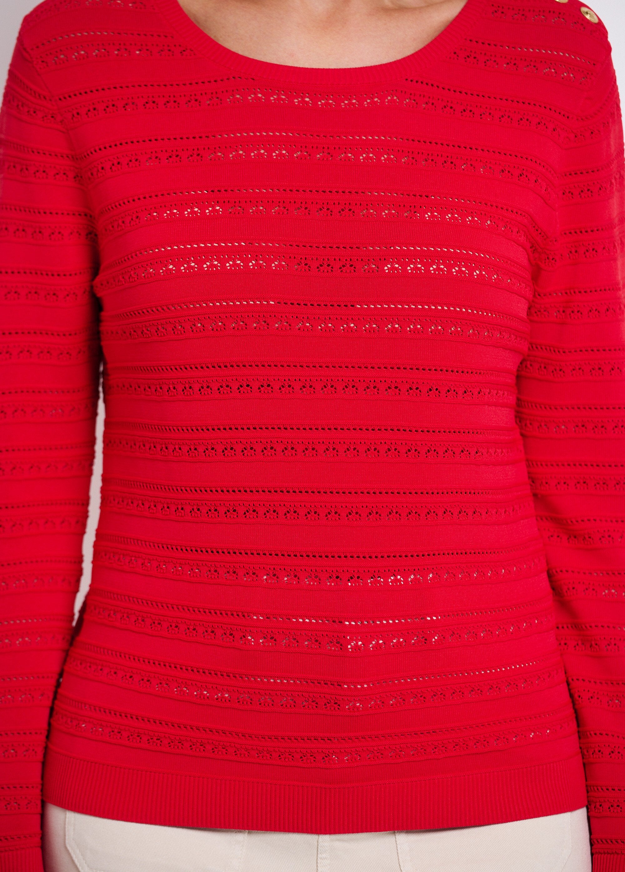 Morbido_maglione_corto_a_tinta_unita_con_scollo_rotondo_e_maniche_lunghe_Rouge_DE1_slim