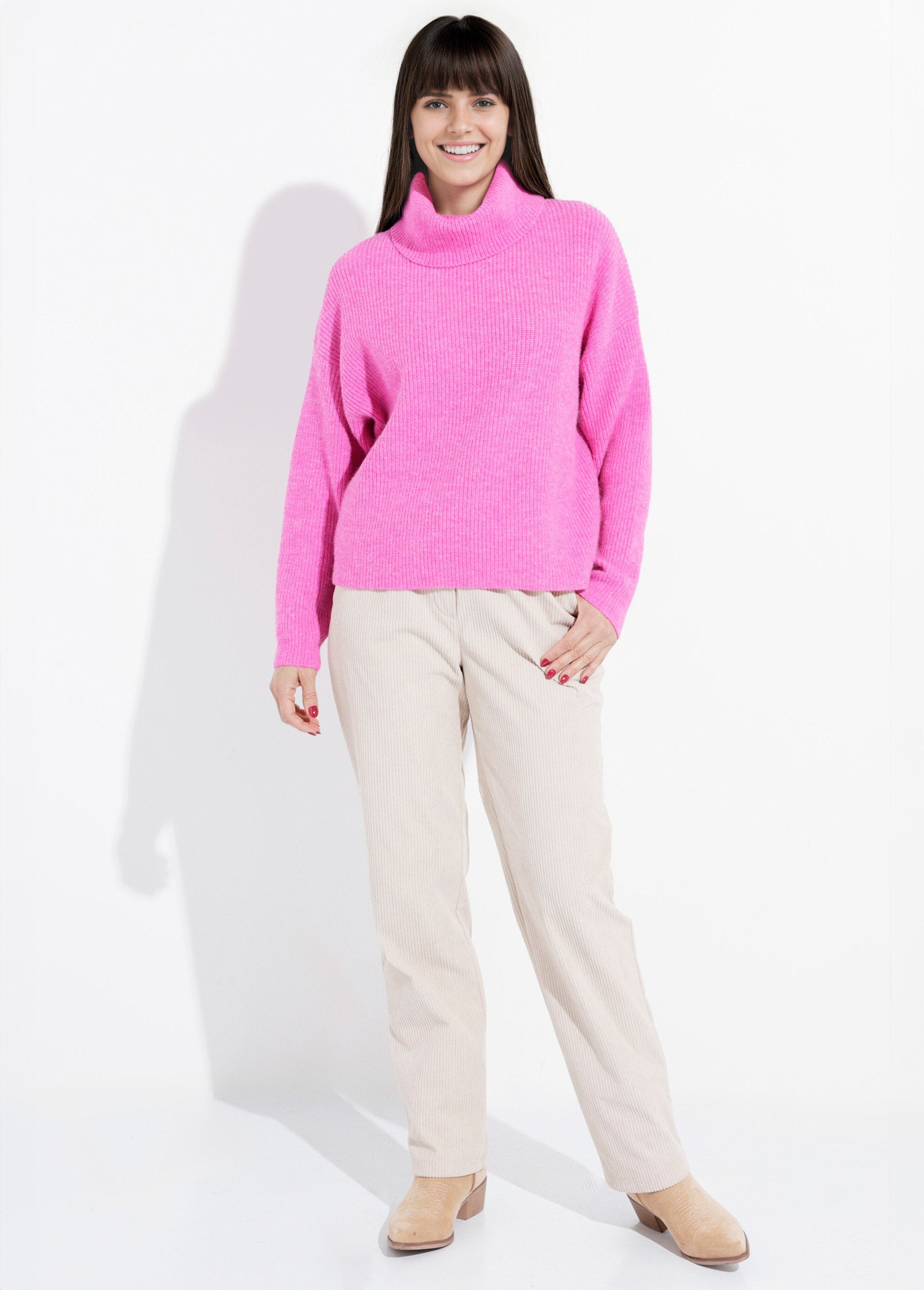 Maglione_in_maglia_con_morbido_dolcevita_Fuchsia_SF1_slim
