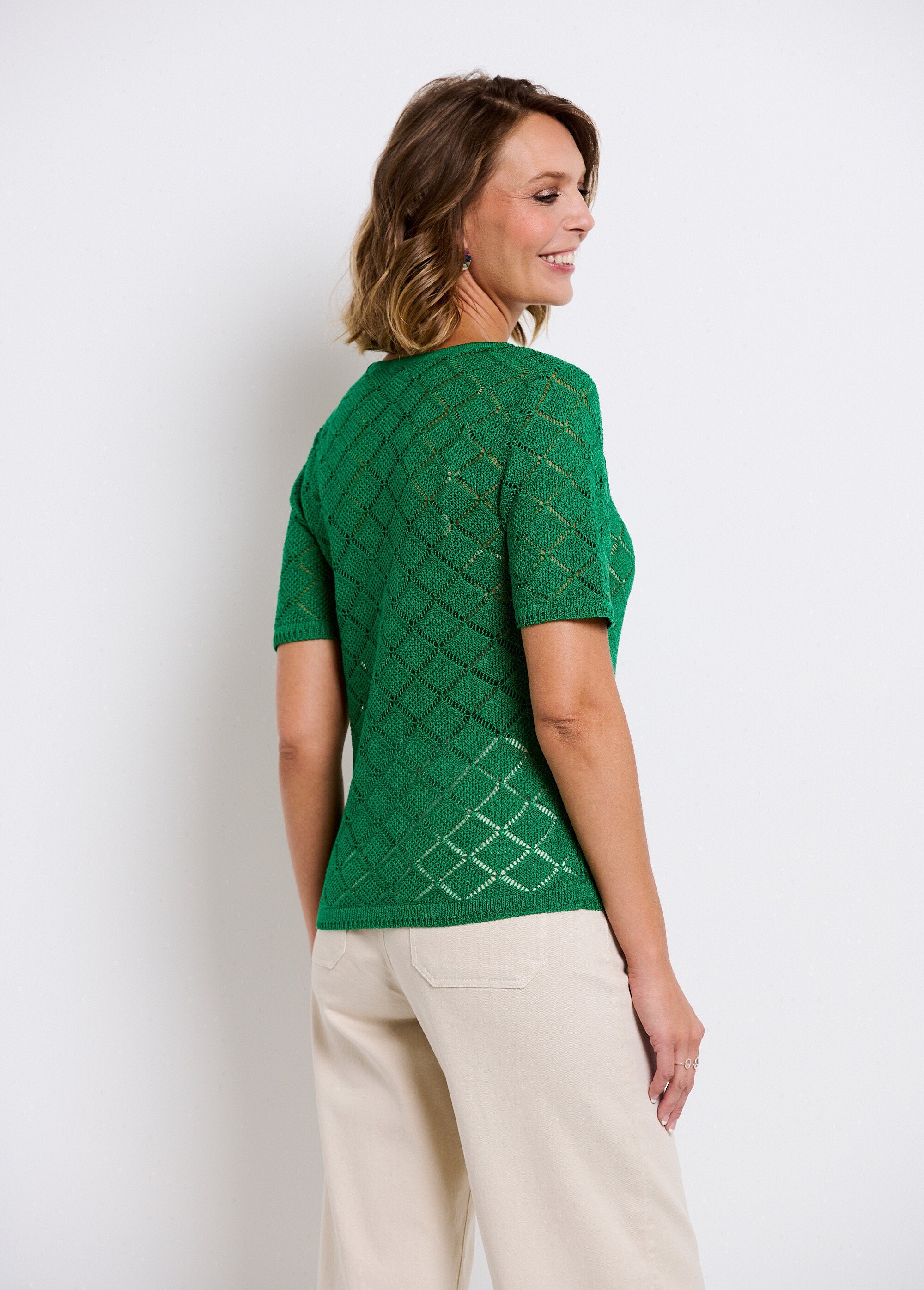 Maglia_sottile_traforata_a_maniche_corte_Vert_DO1_slim