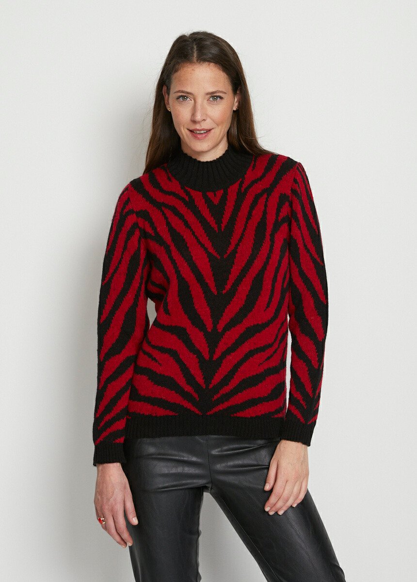 Maglione_jacquard_zebrato_con_collo_alto_Rouge_et_noir_FA1_slim