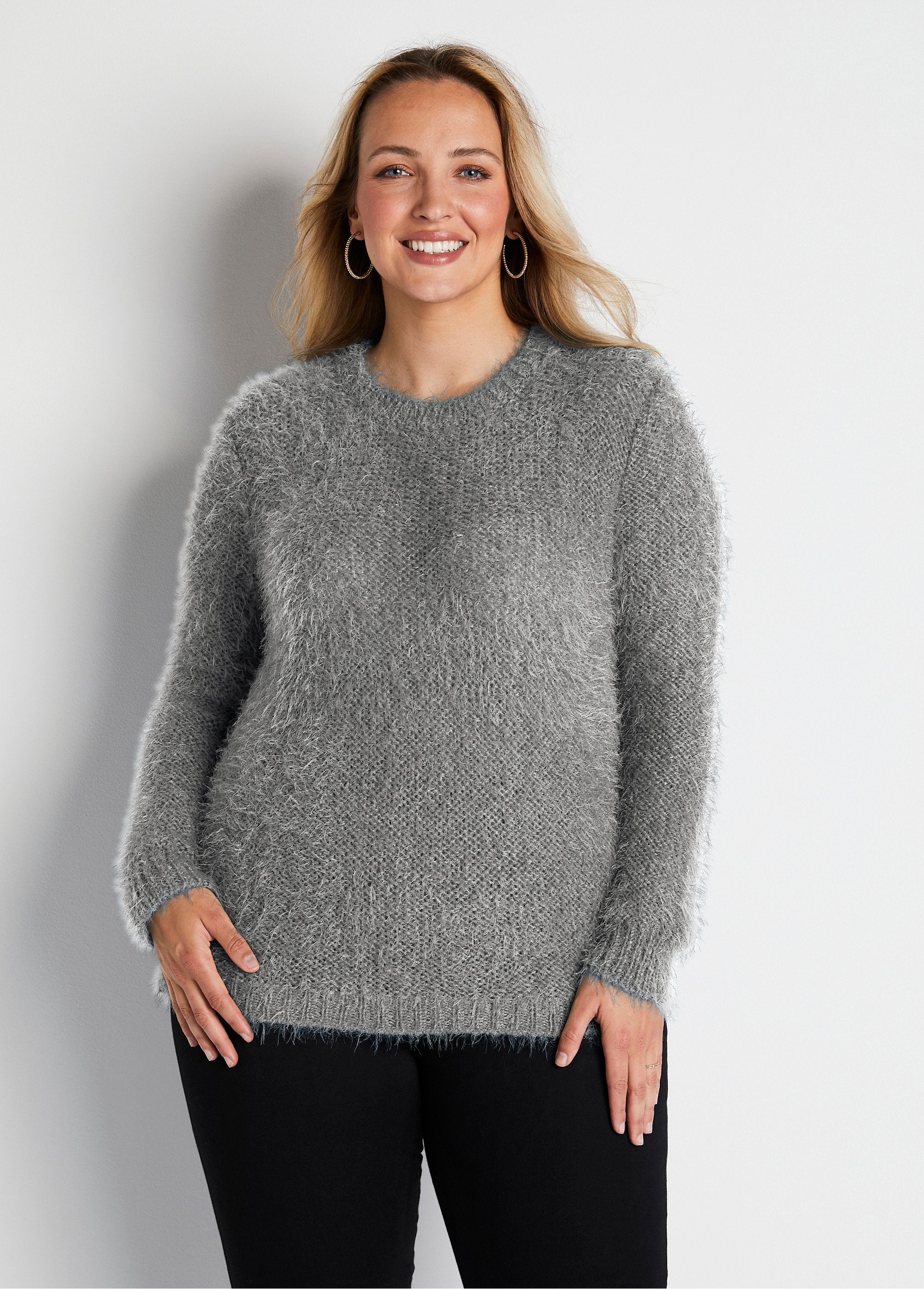 Maglione_in_maglia_morbida_effetto_peloso_Argent_FA1_curvy