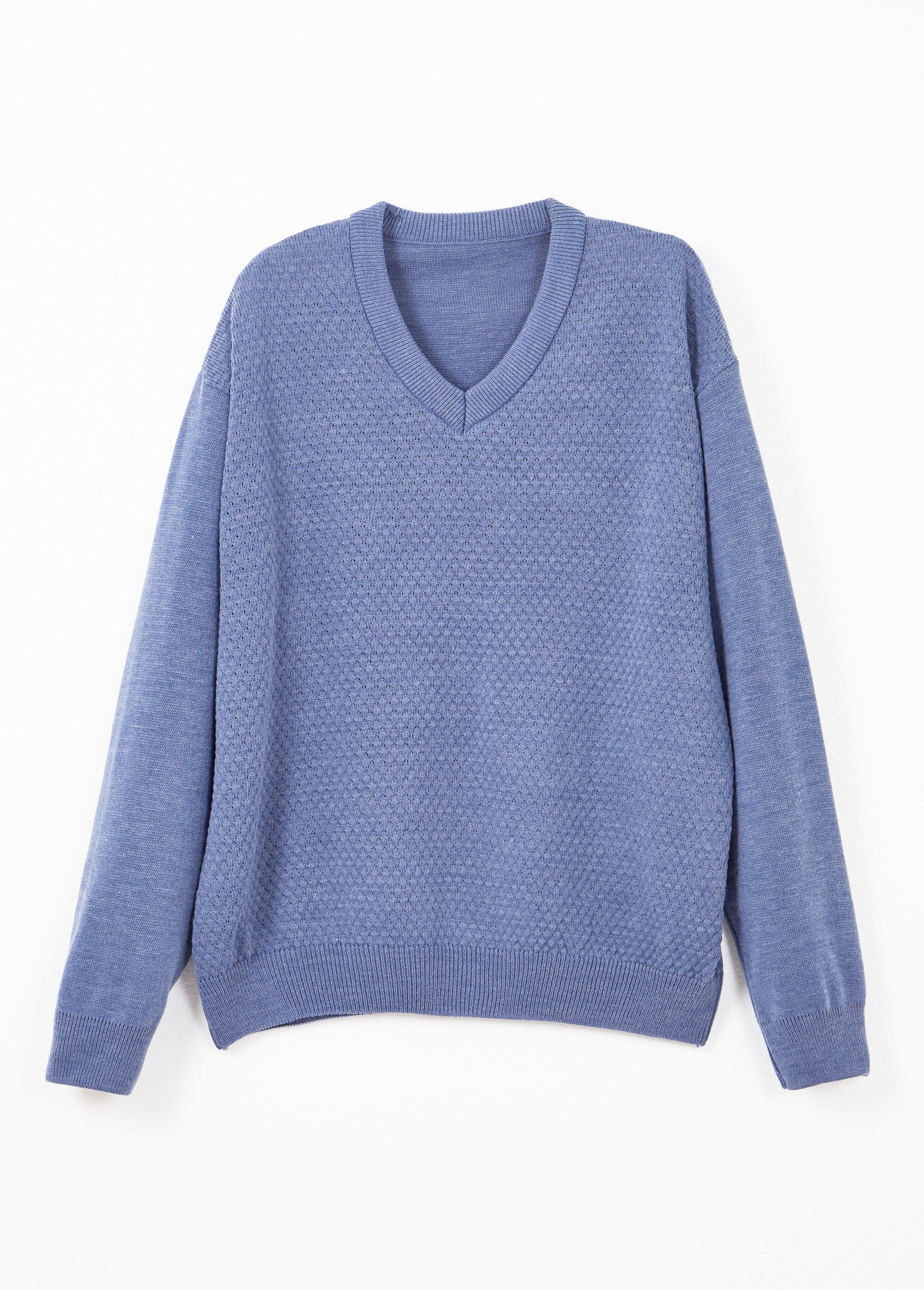 Maglia_in_lana_con_scollo_a_V_e_maniche_lunghe_Bleu_AP1_slim