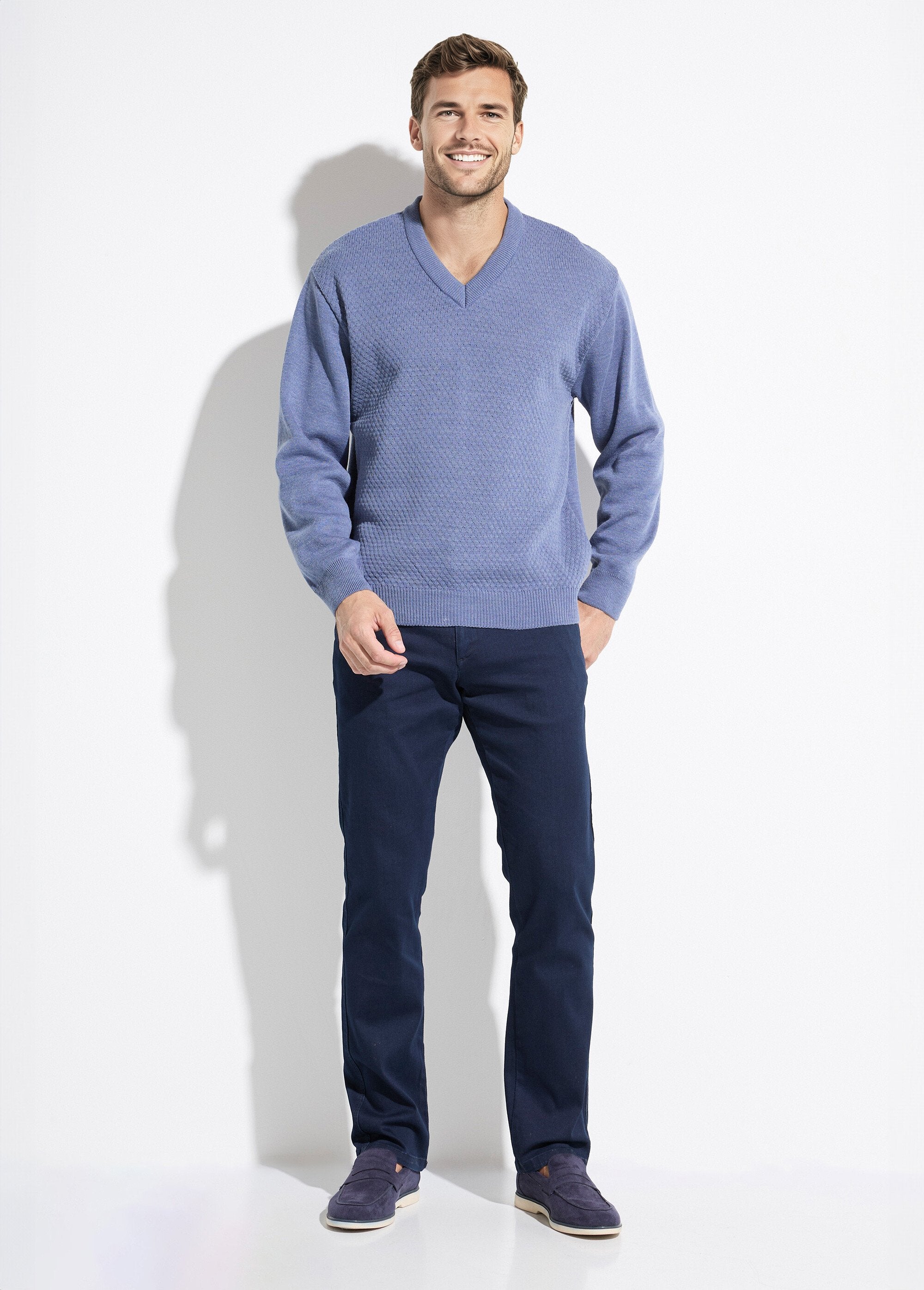 Maglia_in_lana_con_scollo_a_V_e_maniche_lunghe_Bleu_SF1_slim
