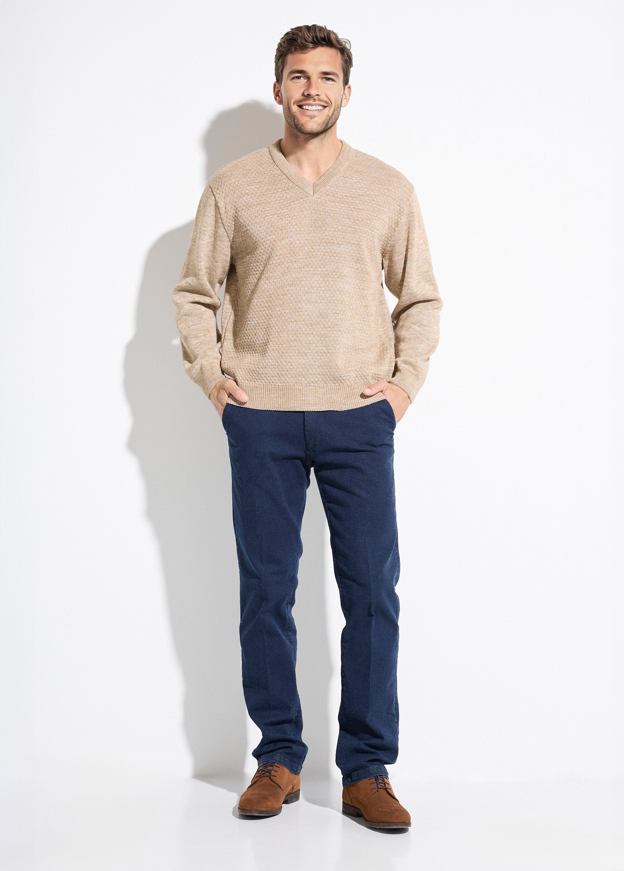 Maglia_in_lana_con_scollo_a_V_e_maniche_lunghe_Beige_SF1_slim
