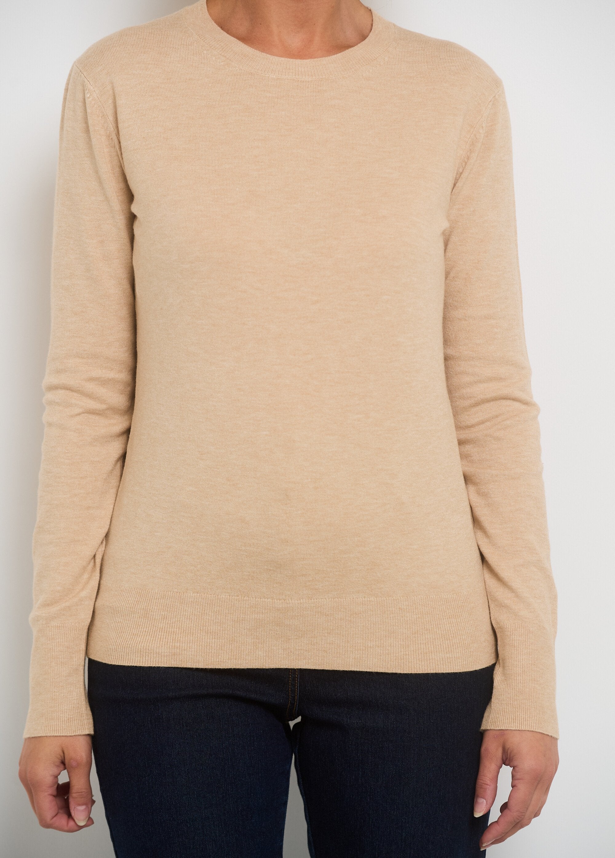 Maglia_a_maniche_lunghe_in_maglia_sottile_Beige_DE2_slim