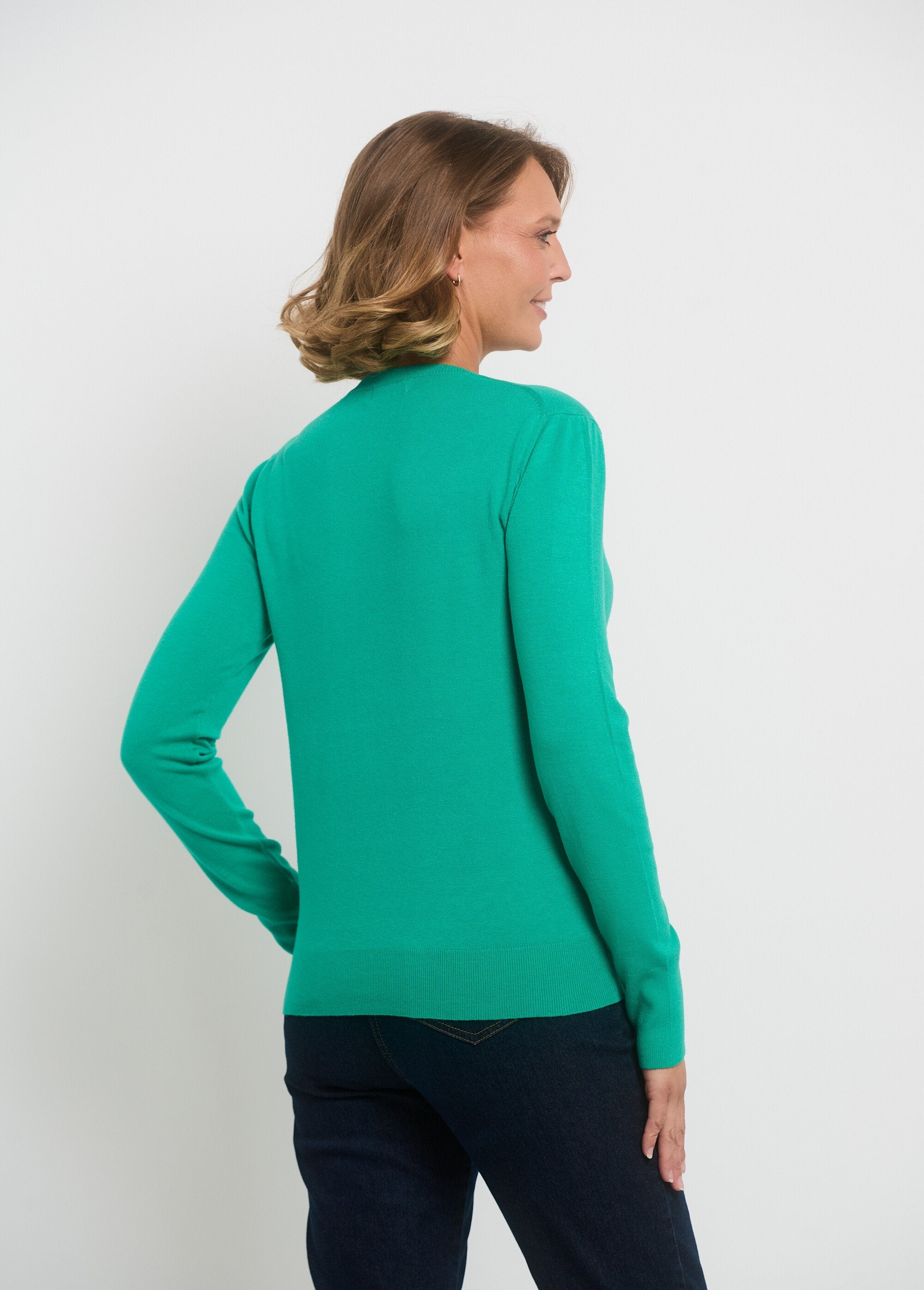 Maglia_a_maniche_lunghe_in_maglia_sottile_Vert_DO1_slim