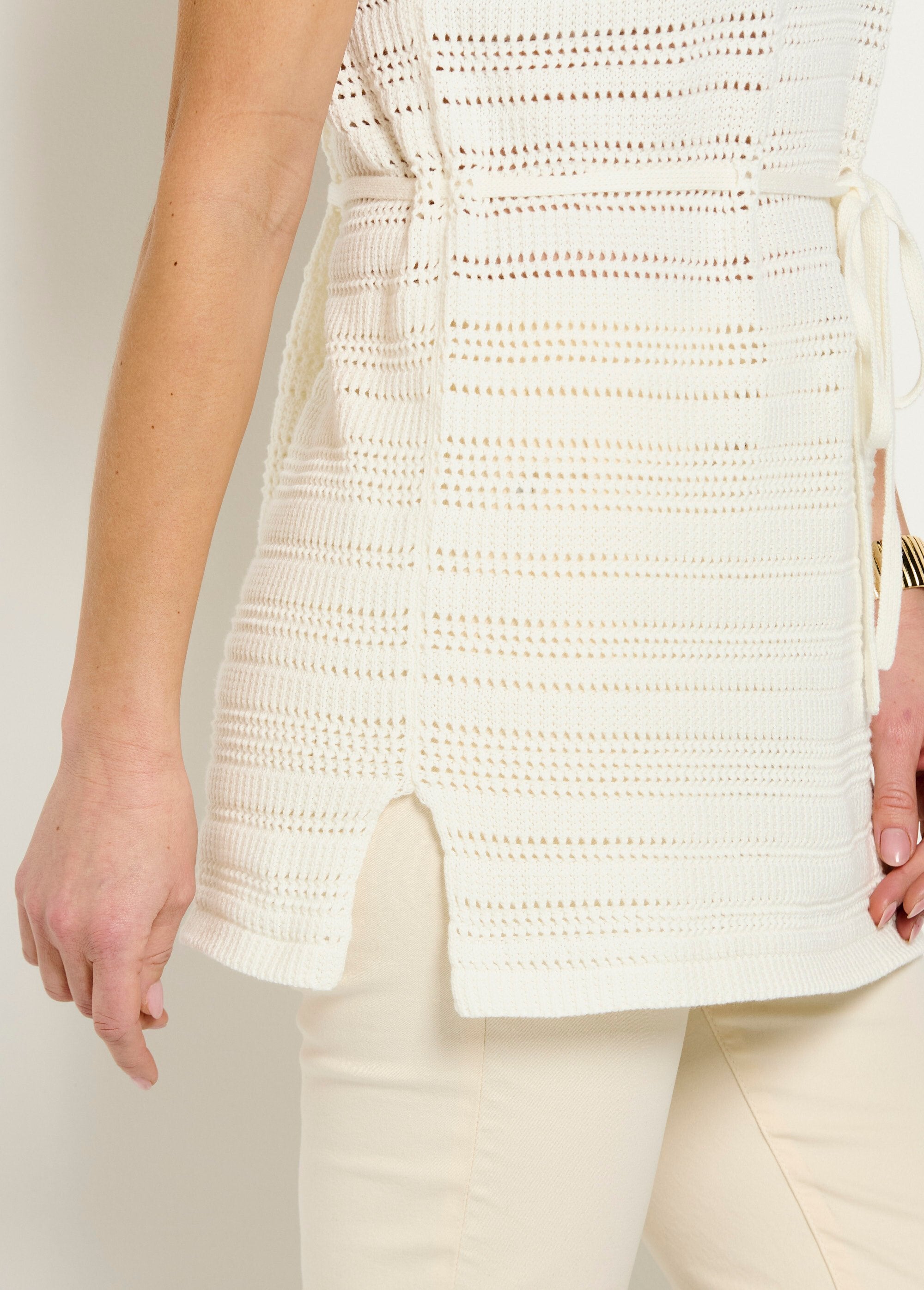 Maglia-tunica_lunga_traforata_con_scollo_a_V_in_cotone_da_spiaggia_Ecru_DE2_slim