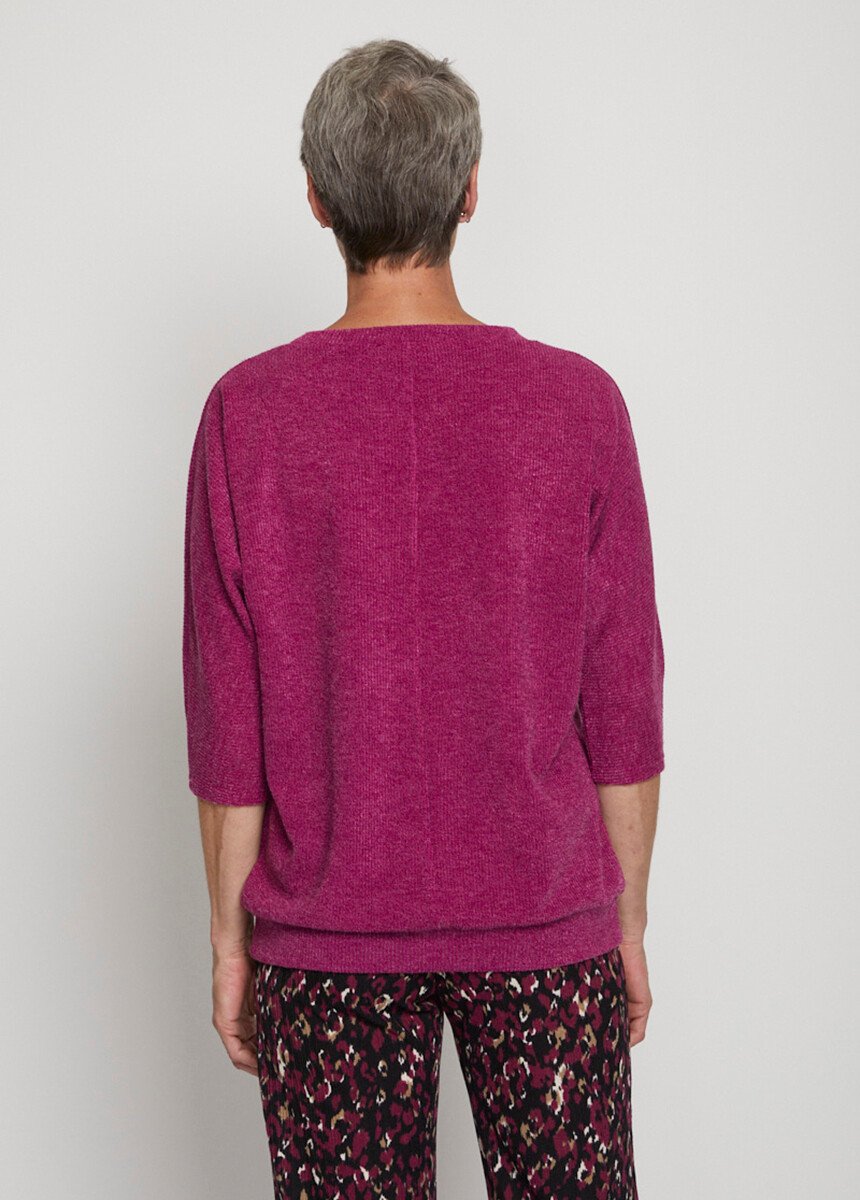 Maglia_Volume_T_con_maniche_3/4_a_kimono_Fuchsia_DO1_slim