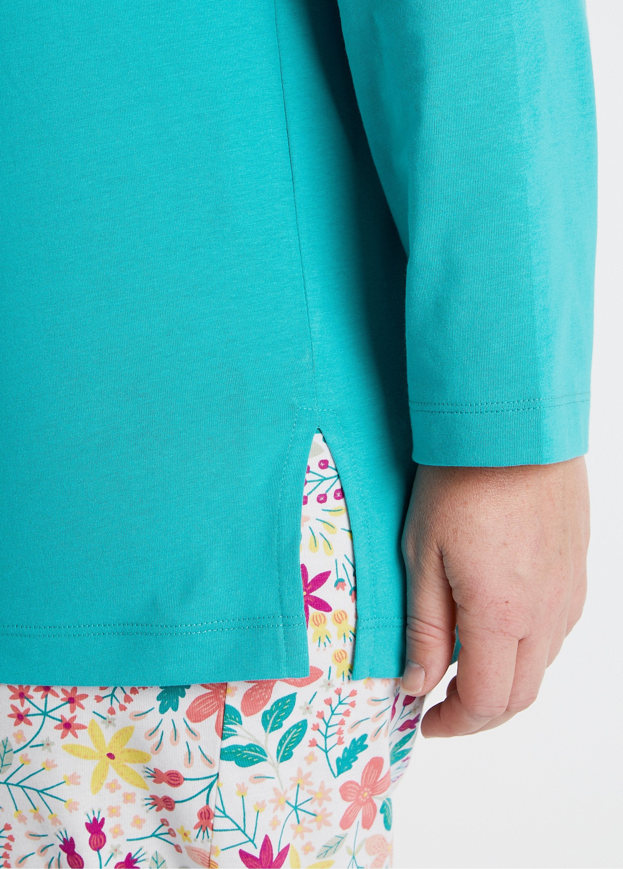 Pigiama_in_cotone_floreale_Vert_canard_DE2_curvy