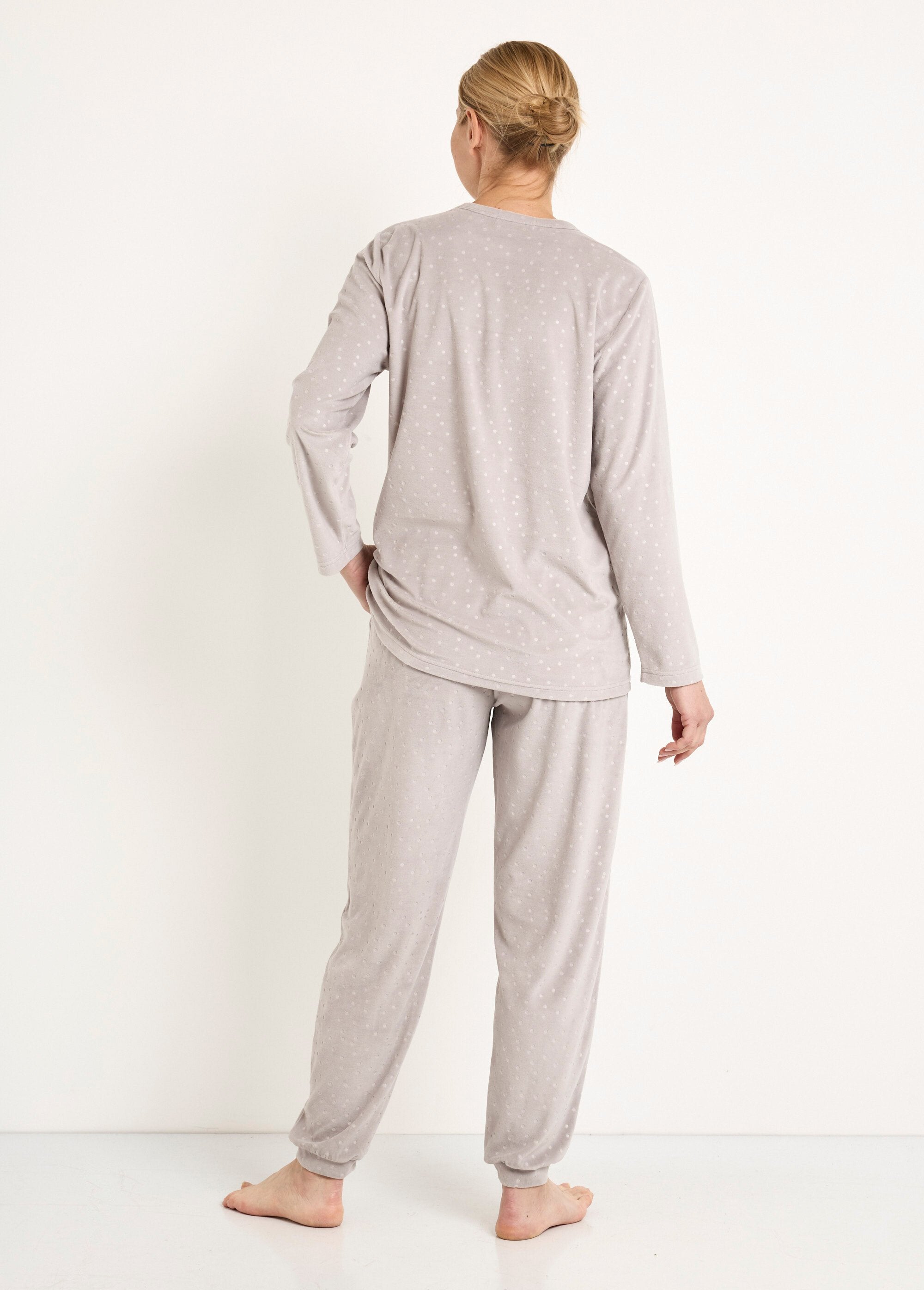 Pantaloni_del_pigiama_collo_rotondo_velluto_a_pois_in_rilievo_Gris_DO1_slim