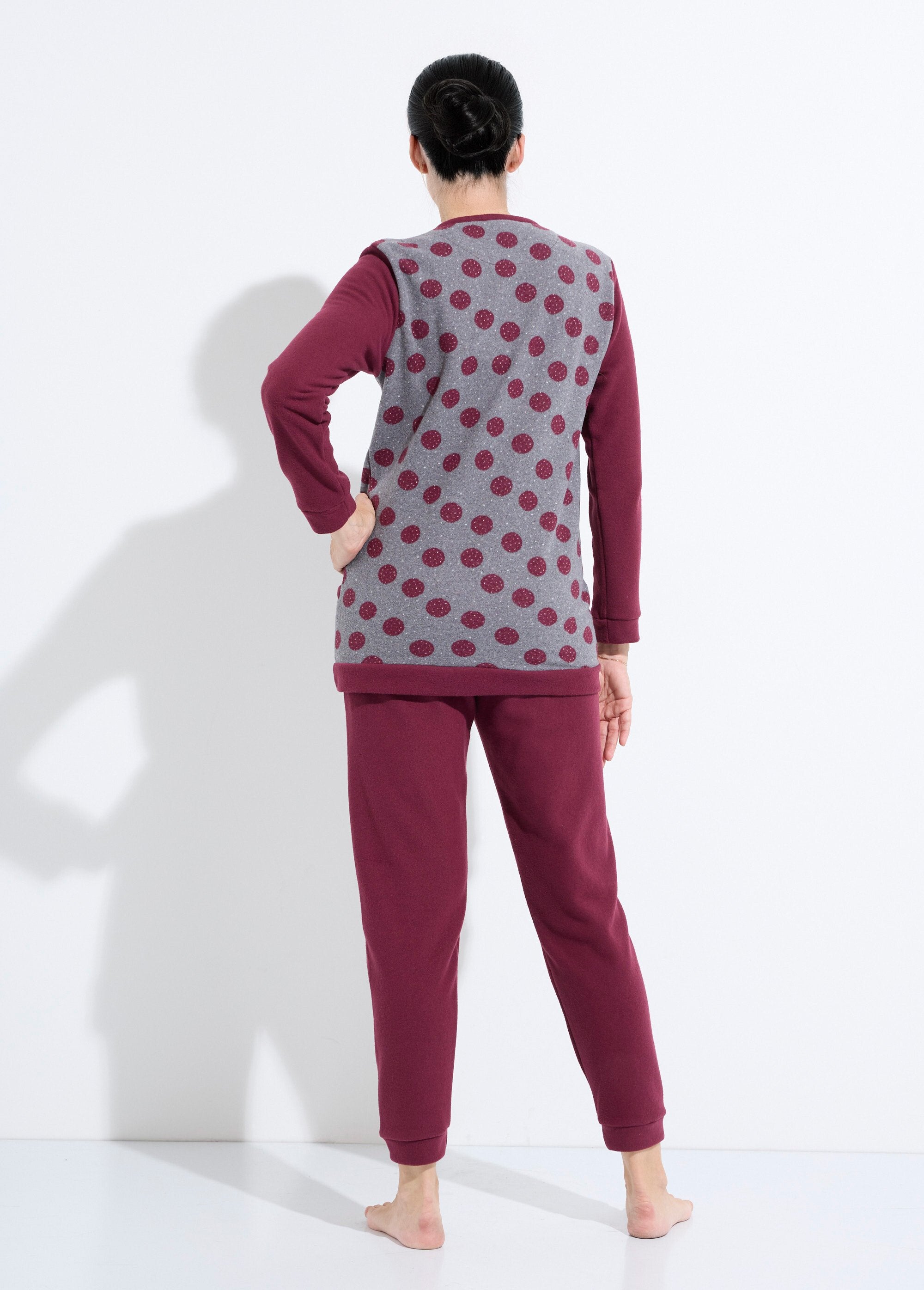 Pigiama_pantalone_in_maglia_Milano,_stampa_a_pois_Bordeaux_DO1_slim