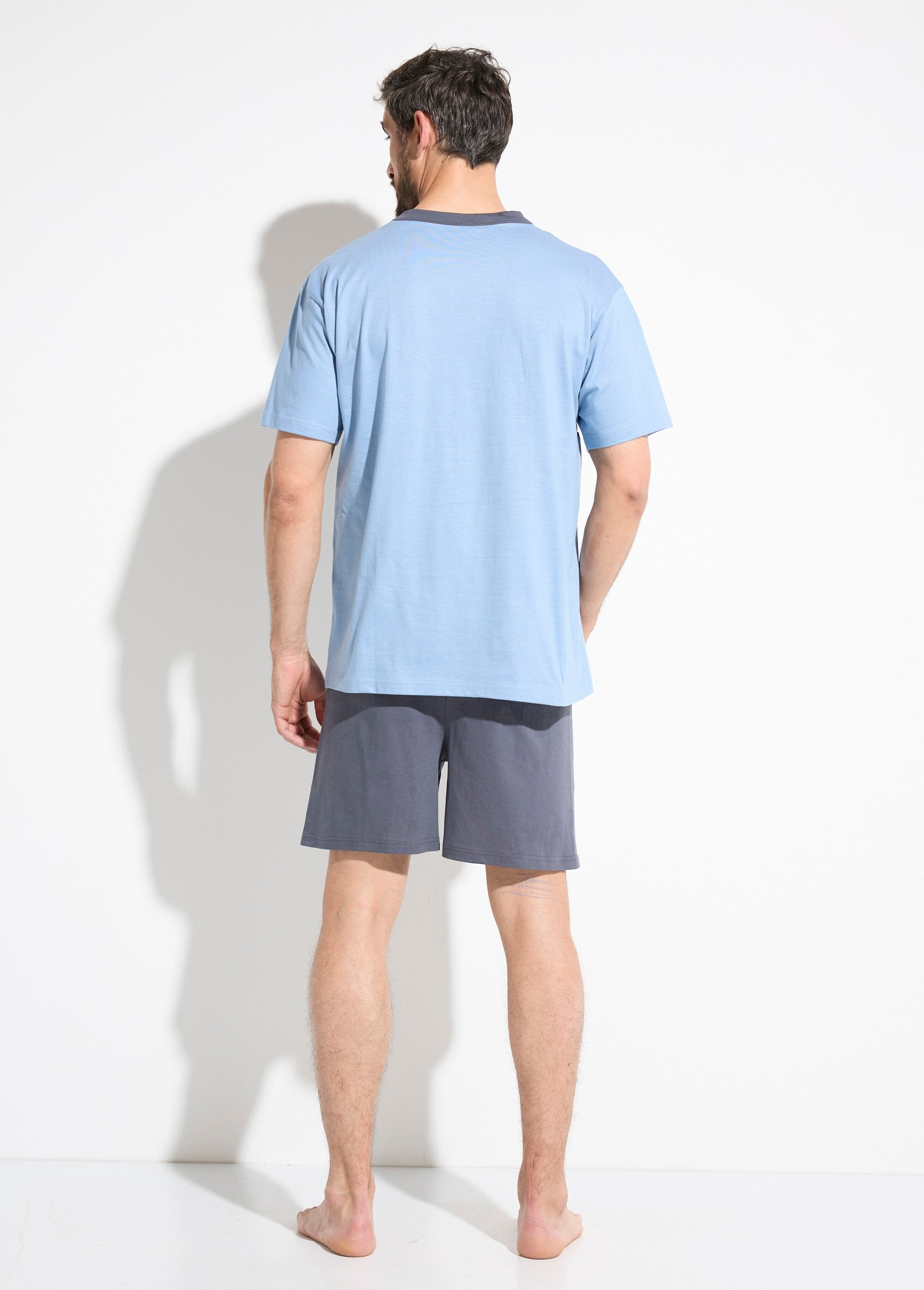 Pantaloncini_del_pigiama_in_cotone_bicolore_Bleu_DO1_slim