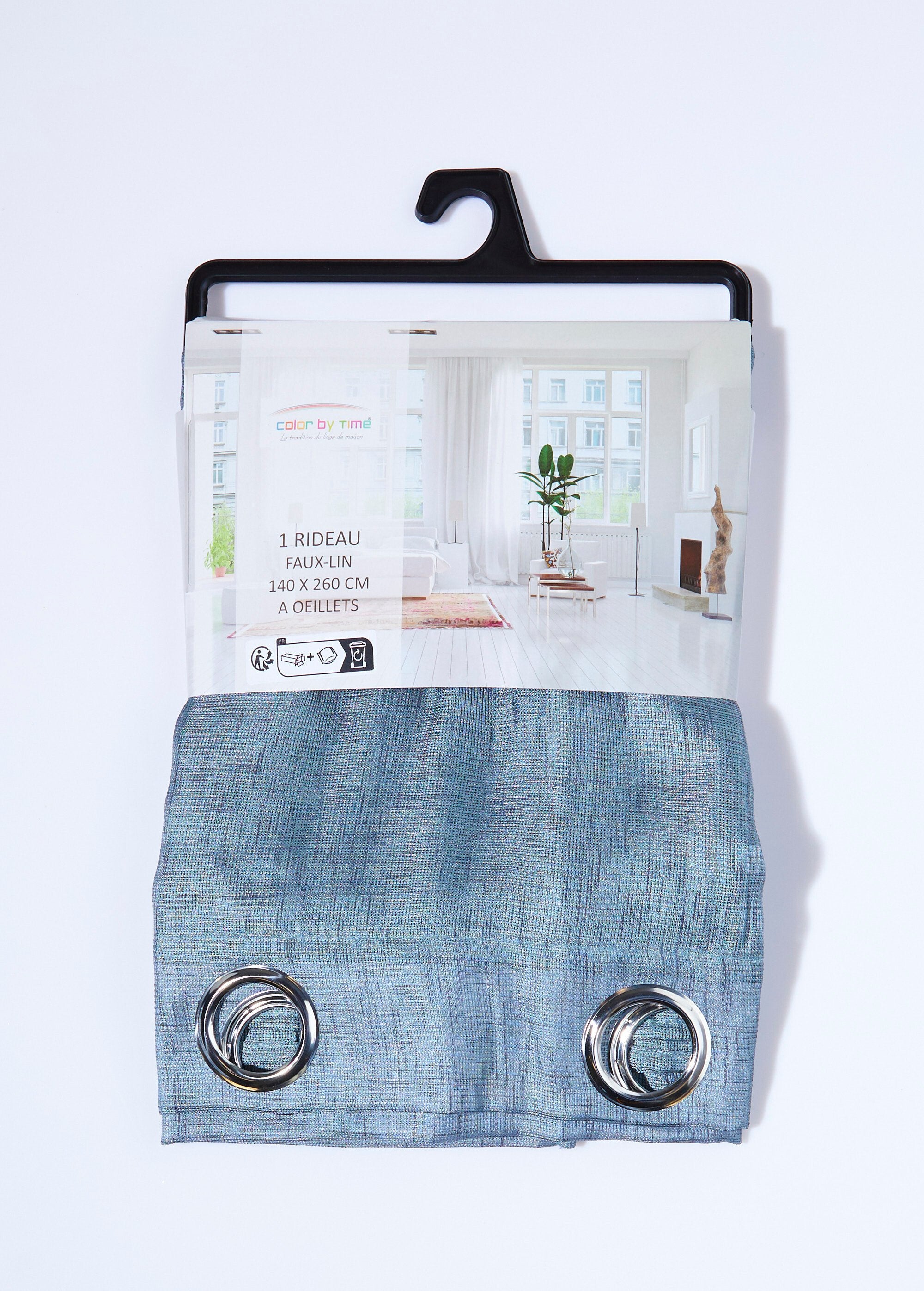 Tenda_a_1_pannello_con_occhielli,_trama_screziata_Bleu_gris_DE2_slim