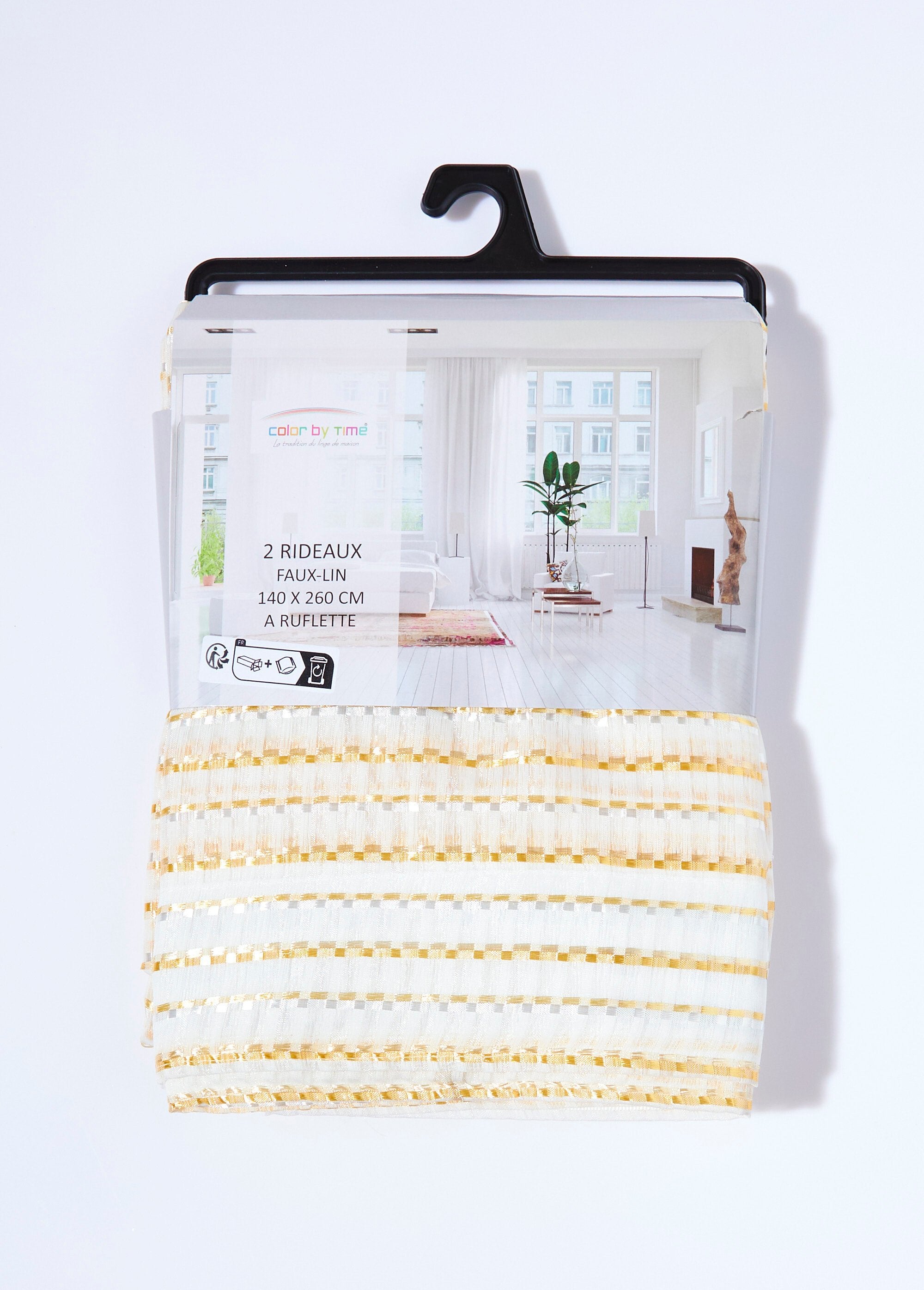 Tenda_ruflettes_a_1_pannello,_bicolore_Raye_ocre_DE2_slim