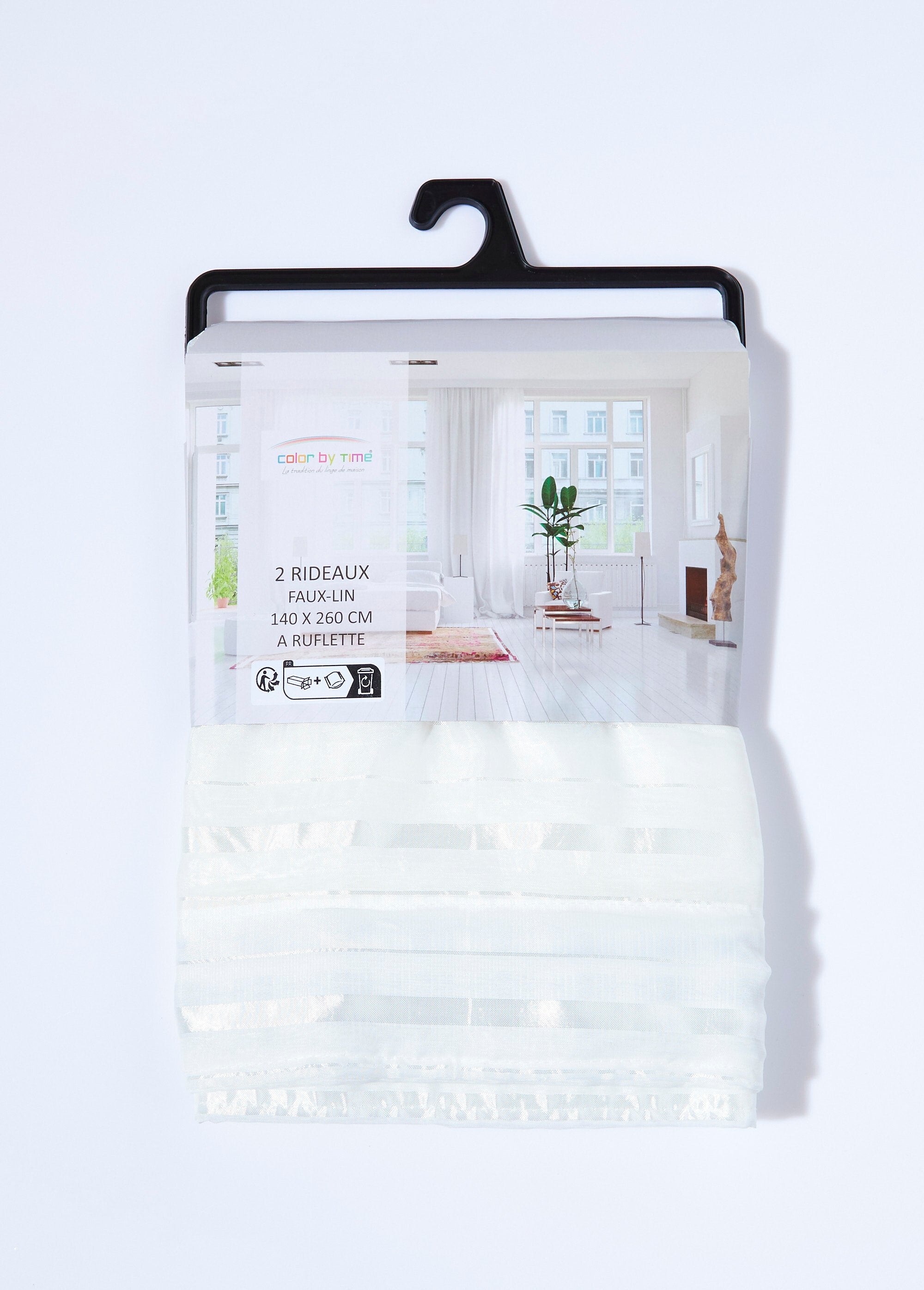 Tenda_a_1_pannello,_ruflettes,_linee_ori._Raye_blanc_DE2_slim