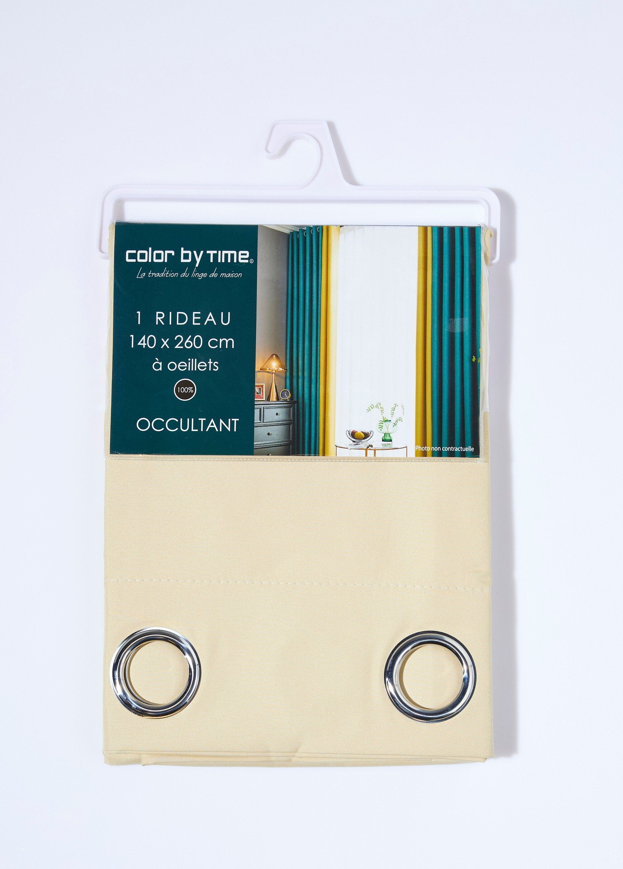 Tenda_oscurante_semplice_a_1_pannello_con_occhielli_Beige_DE2_slim