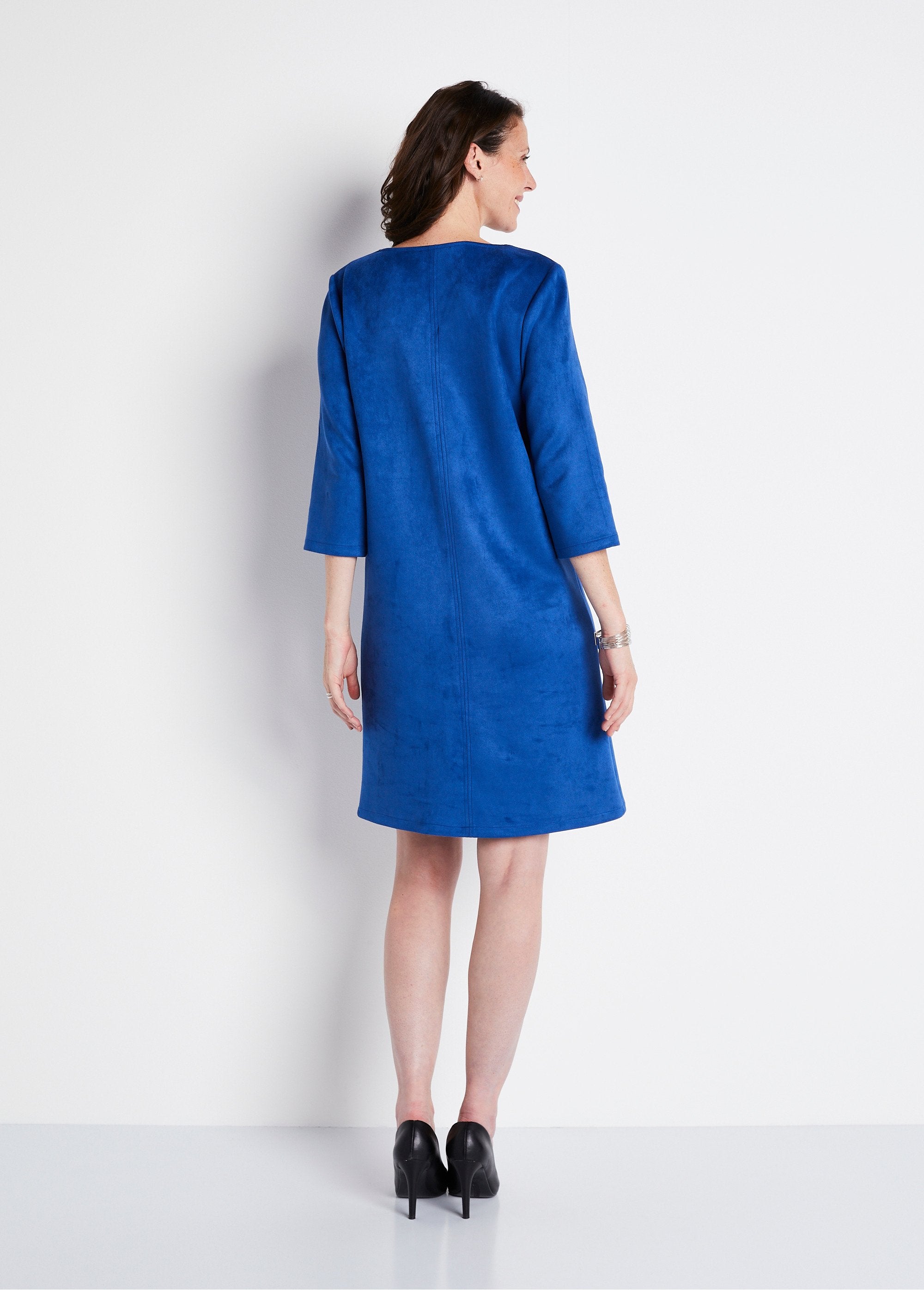 Abito_corto_intero_in_pelle_scamosciata_tinta_unita_Blu_DO1_slim