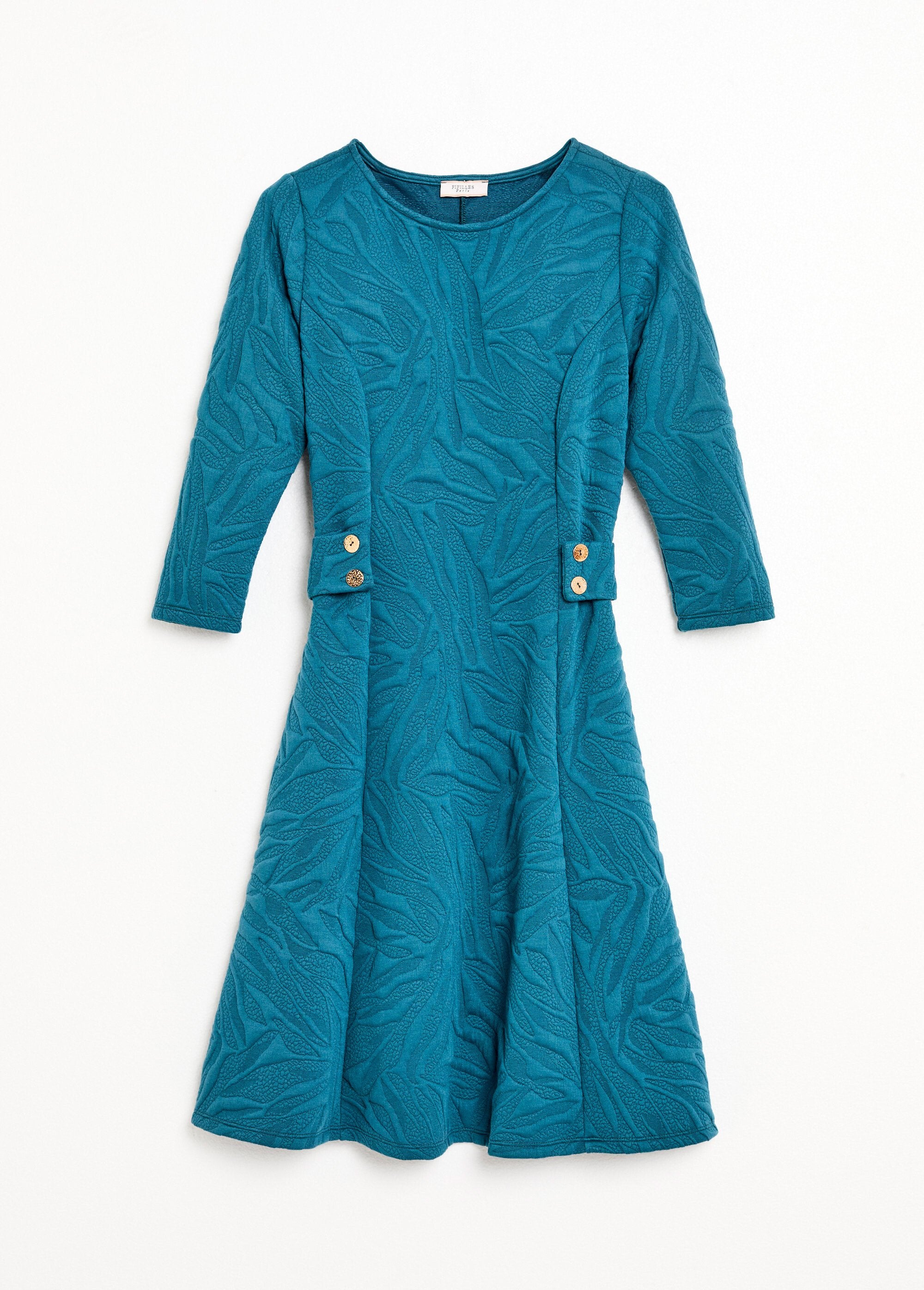 Abito_corto_sagomato_in_Jacquard_in_rilievo_Bleu_canard_AP1_slim