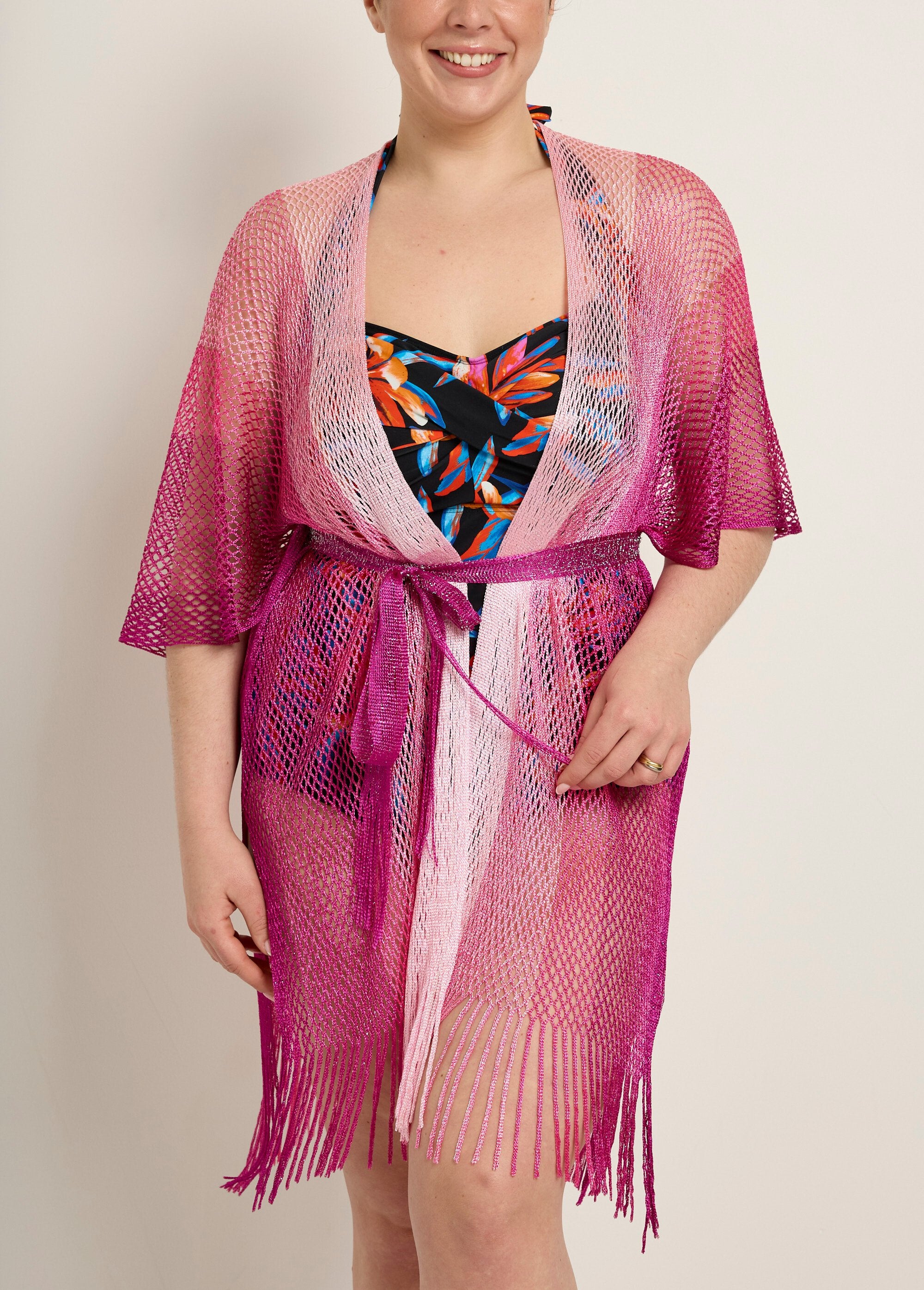 Abito_da_spiaggia_in_maglia_multicolore_Fuchsia_DE1_curvy