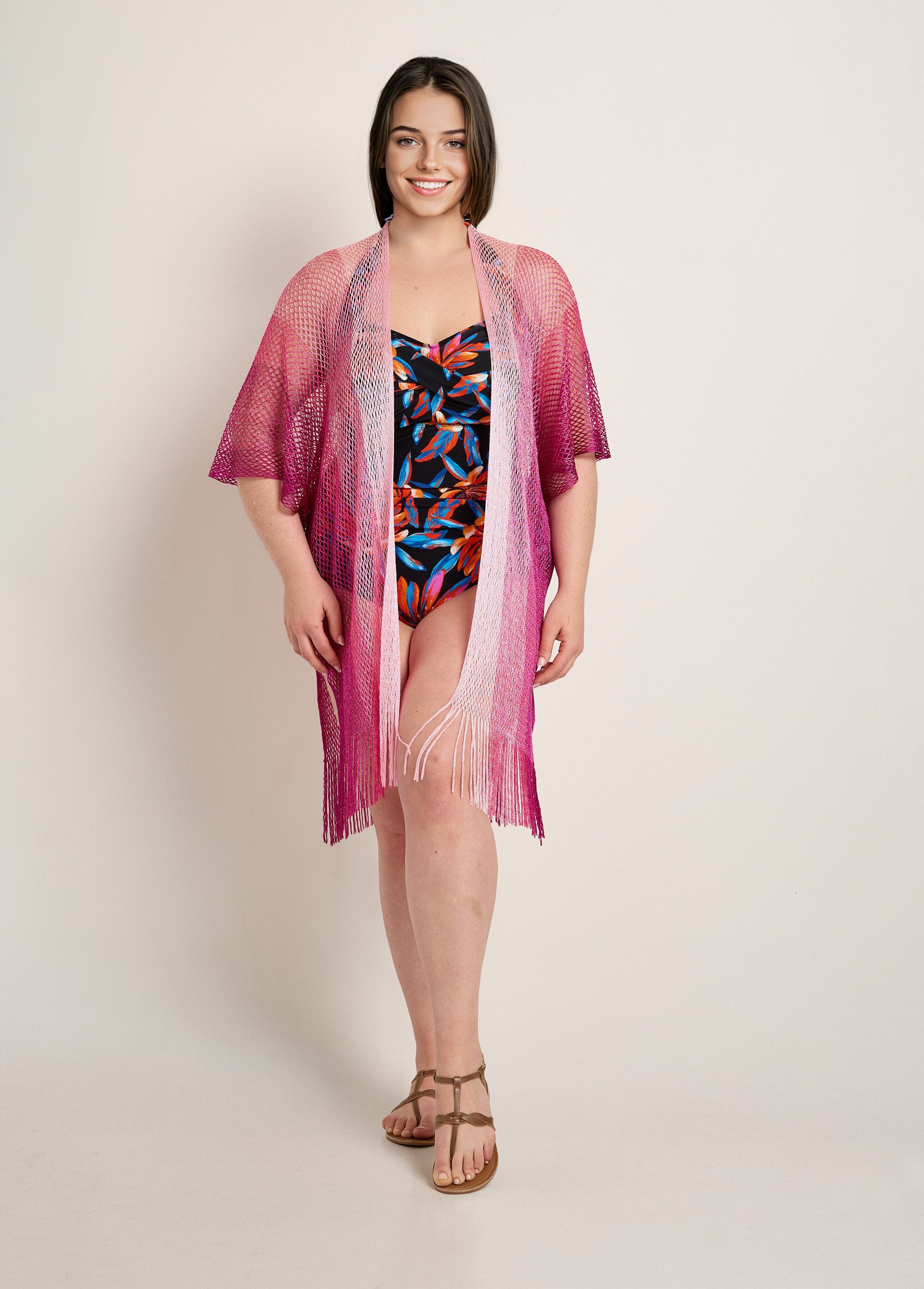 Abito_da_spiaggia_in_maglia_multicolore_Fuchsia_FA1_curvy