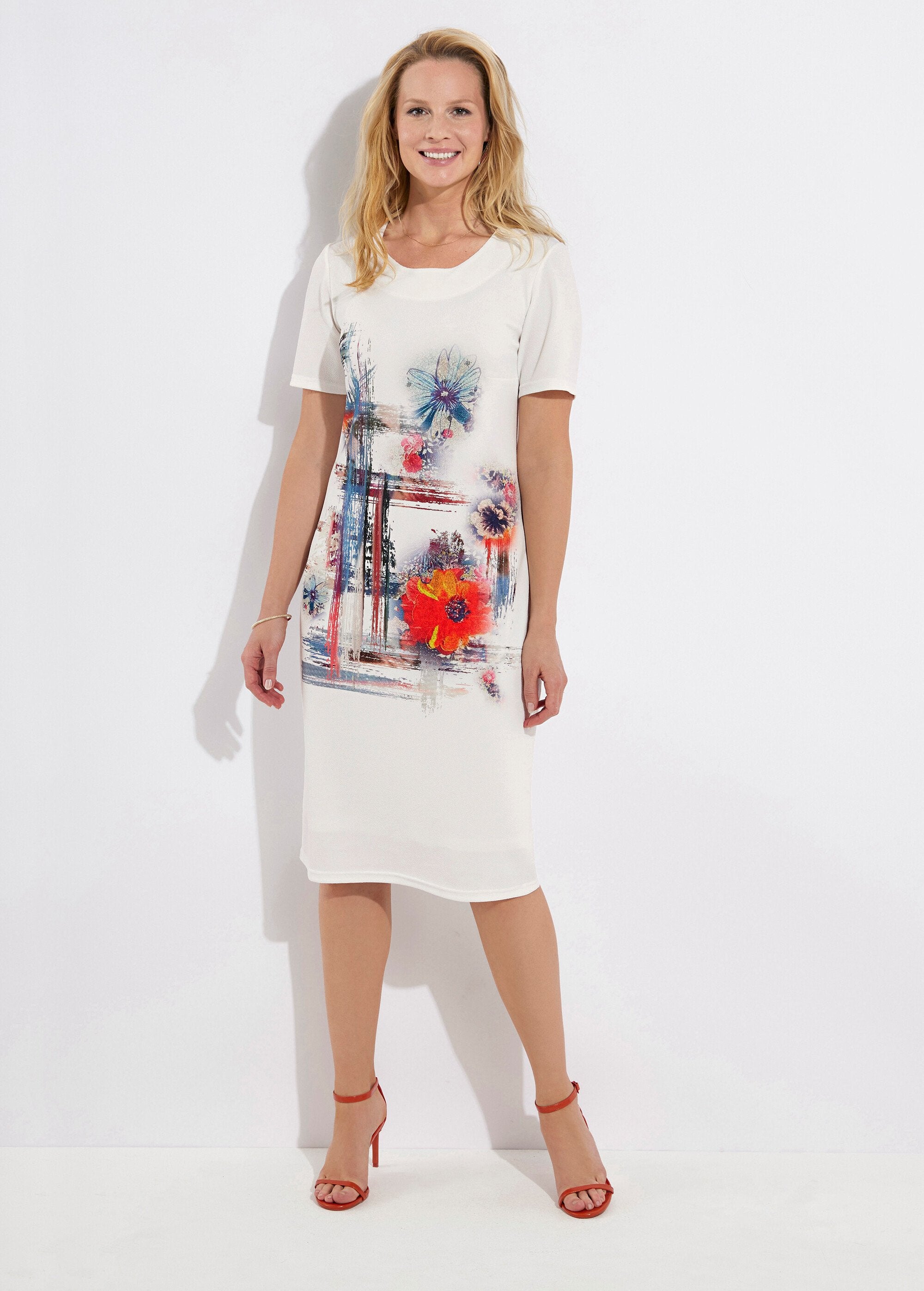 Abito_dritto_in_maglia_waffle_con_motivo_a_fantasia_Fond_naturel_FA1_slim