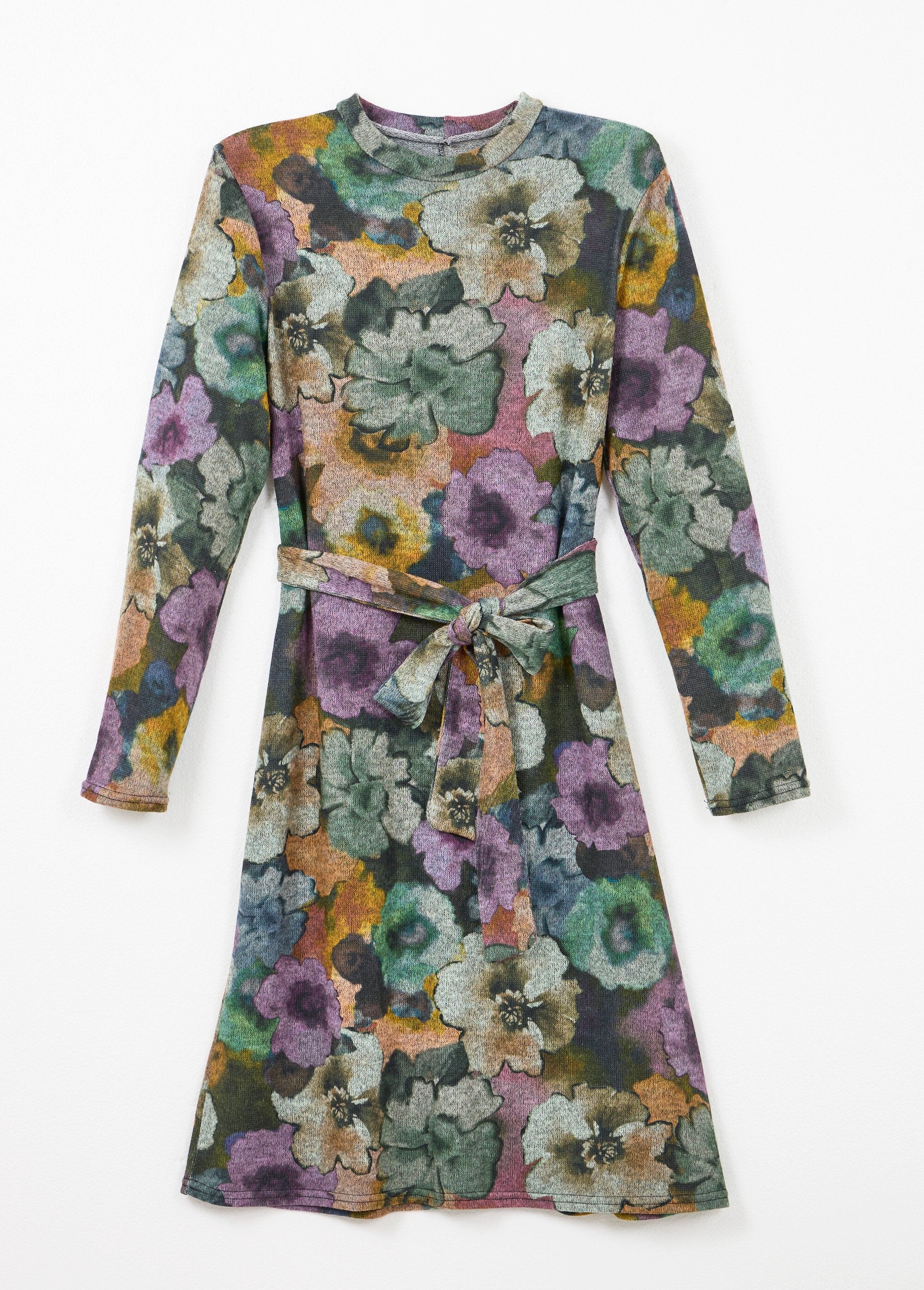 Abito_dritto_stampato_con_cintura_e_collo_alto_in_maglia_calda_Gris_et_parme_AP1_slim