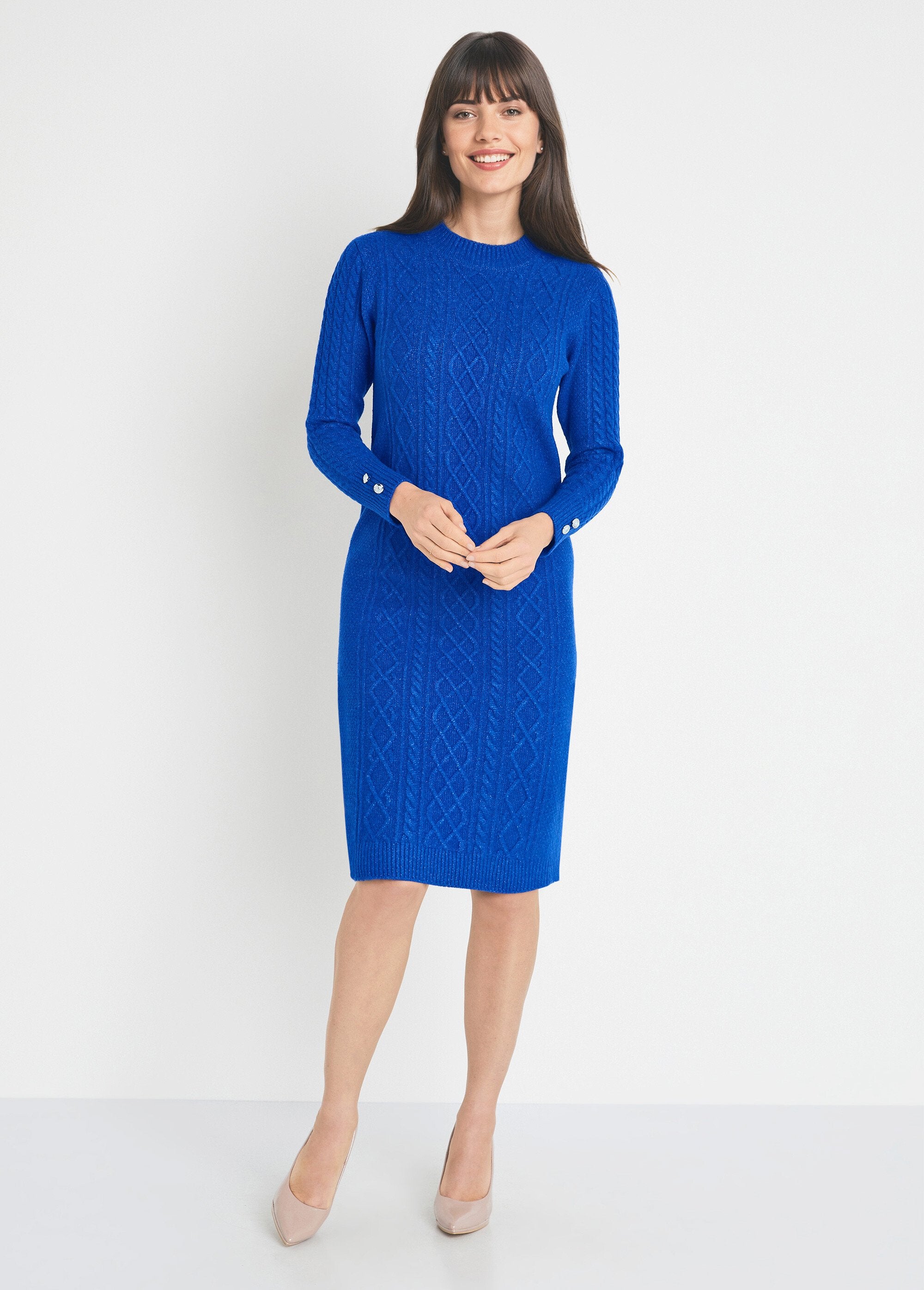 Abito_corto_in_maglia_tinta_unita_con_scollo_rotondo_Bleu_FA1_slim