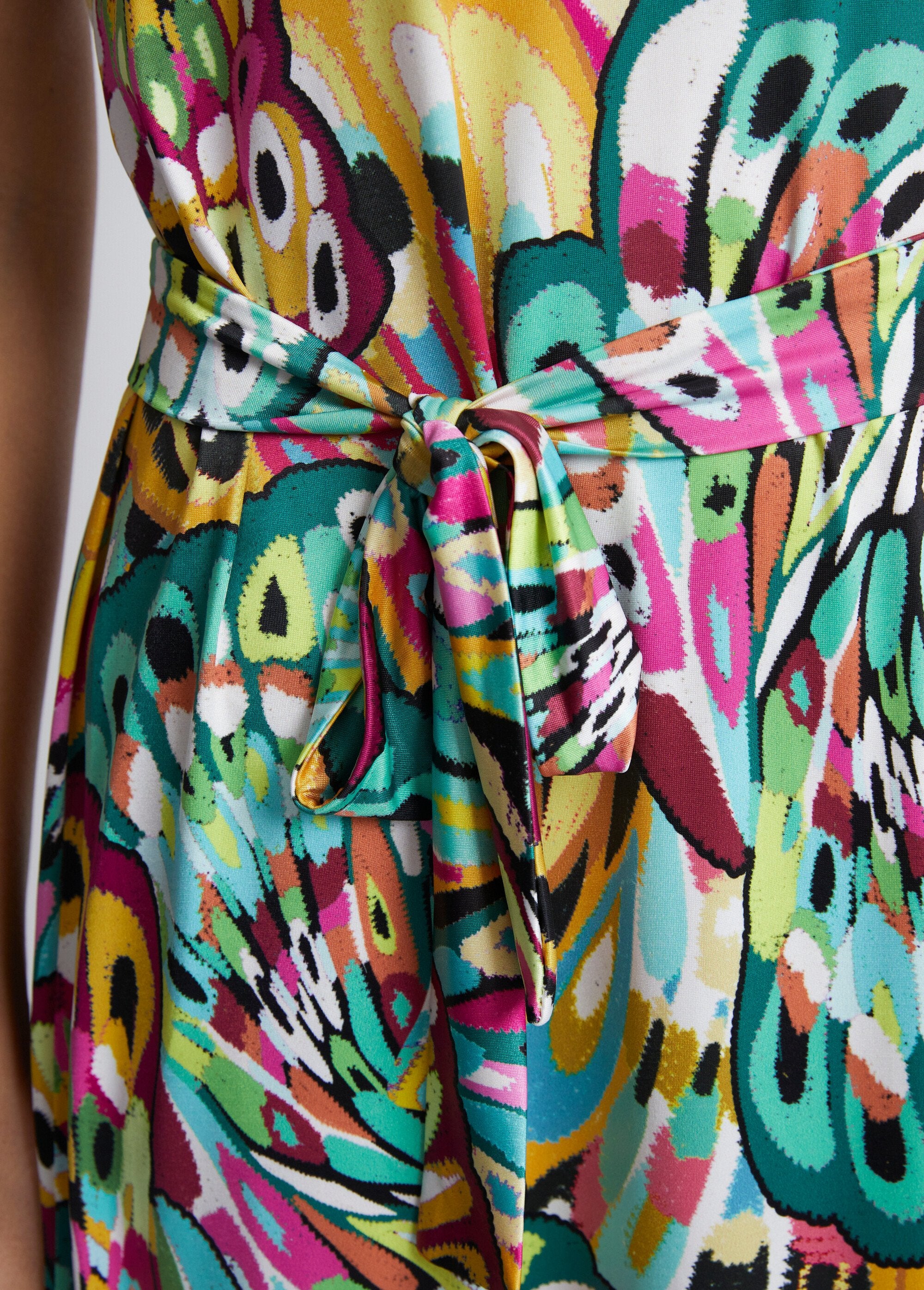 Abito_tunica_corto_con_scollo_a_V_stampato_Vert_et_rose_DE3_slim