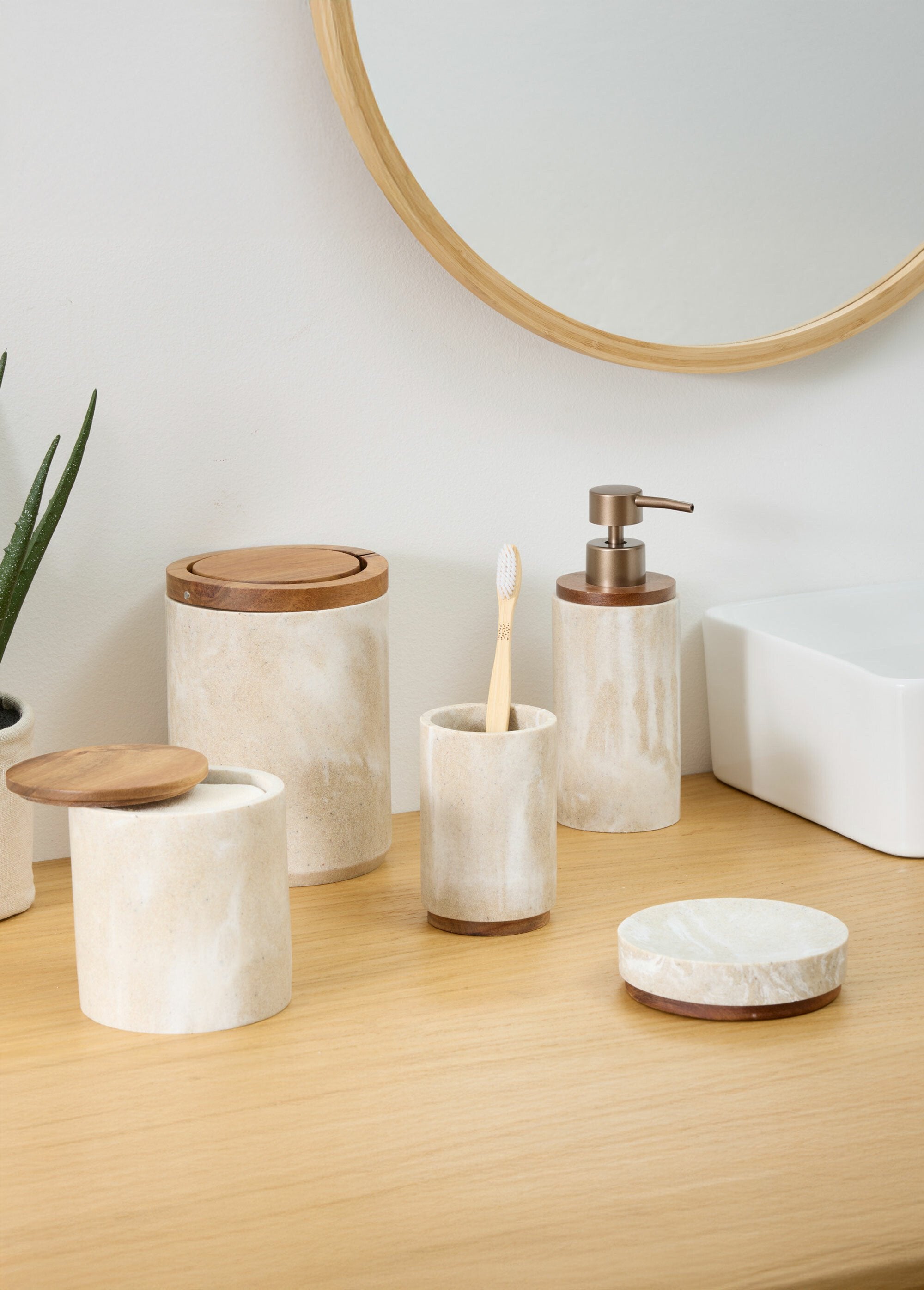 Set_da_bagno_con_dispenser_di_sapone_e_bicchiere_Beige_SF1_slim