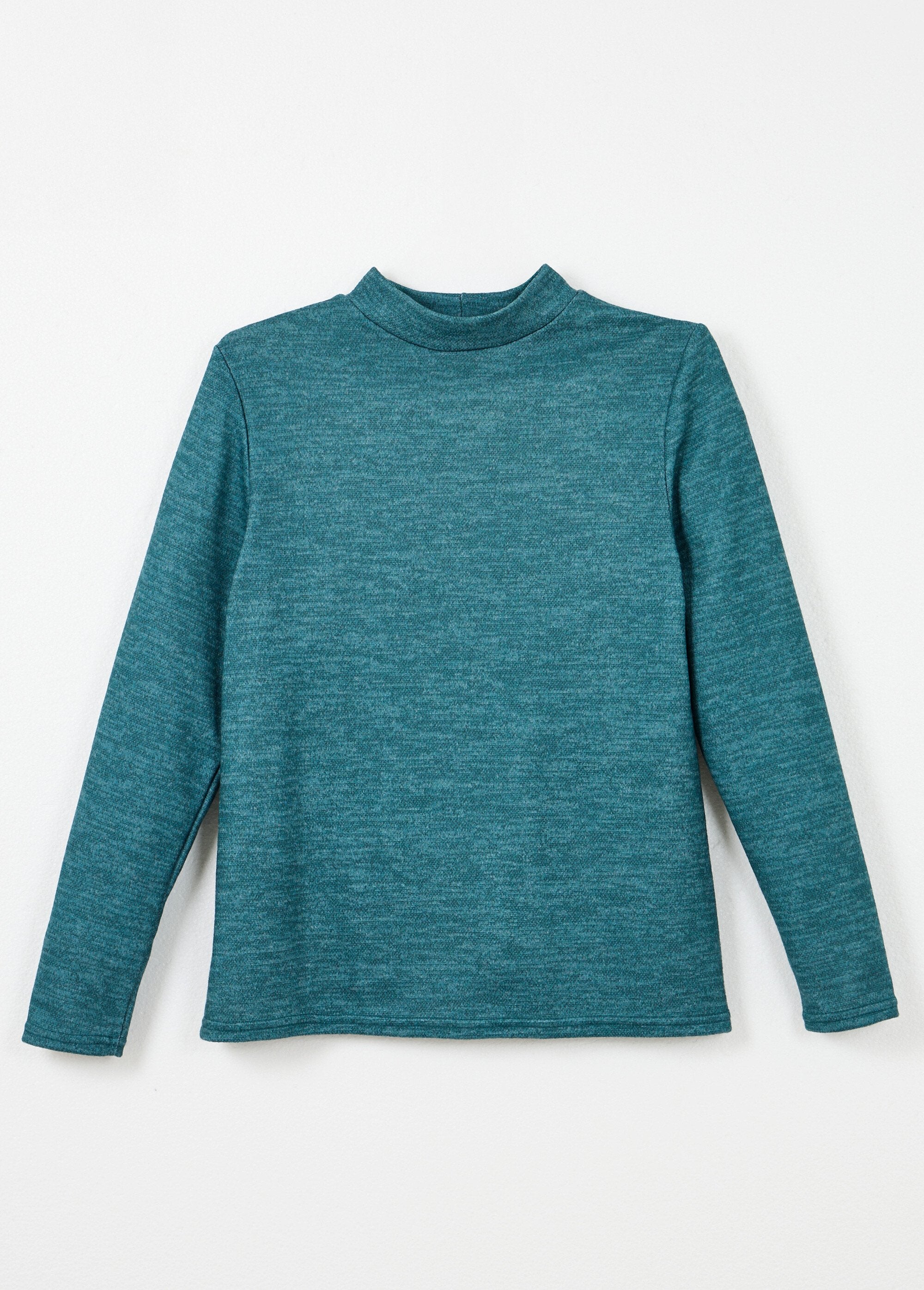 Caldo_maglione_corto_con_collo_alto_Uni_vert_foret_AP1_slim