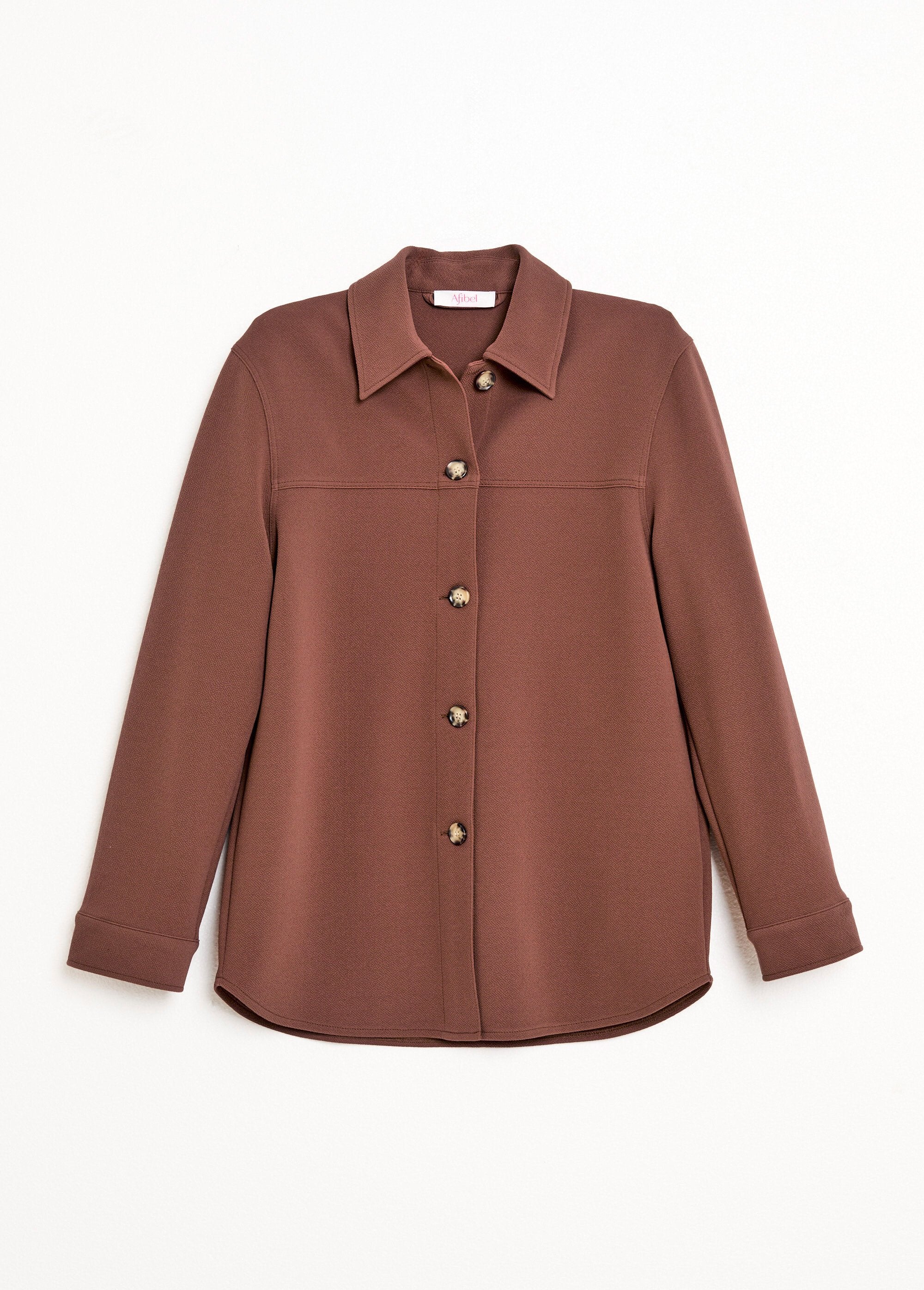 Camicia_da_camera_button-down_in_maglia_crepe_a_tinta_unita_Marron_AP1_slim